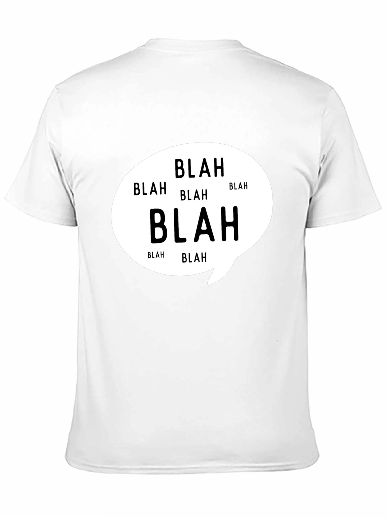 Blah Bubble Black T-Shirt - Express Yourself!