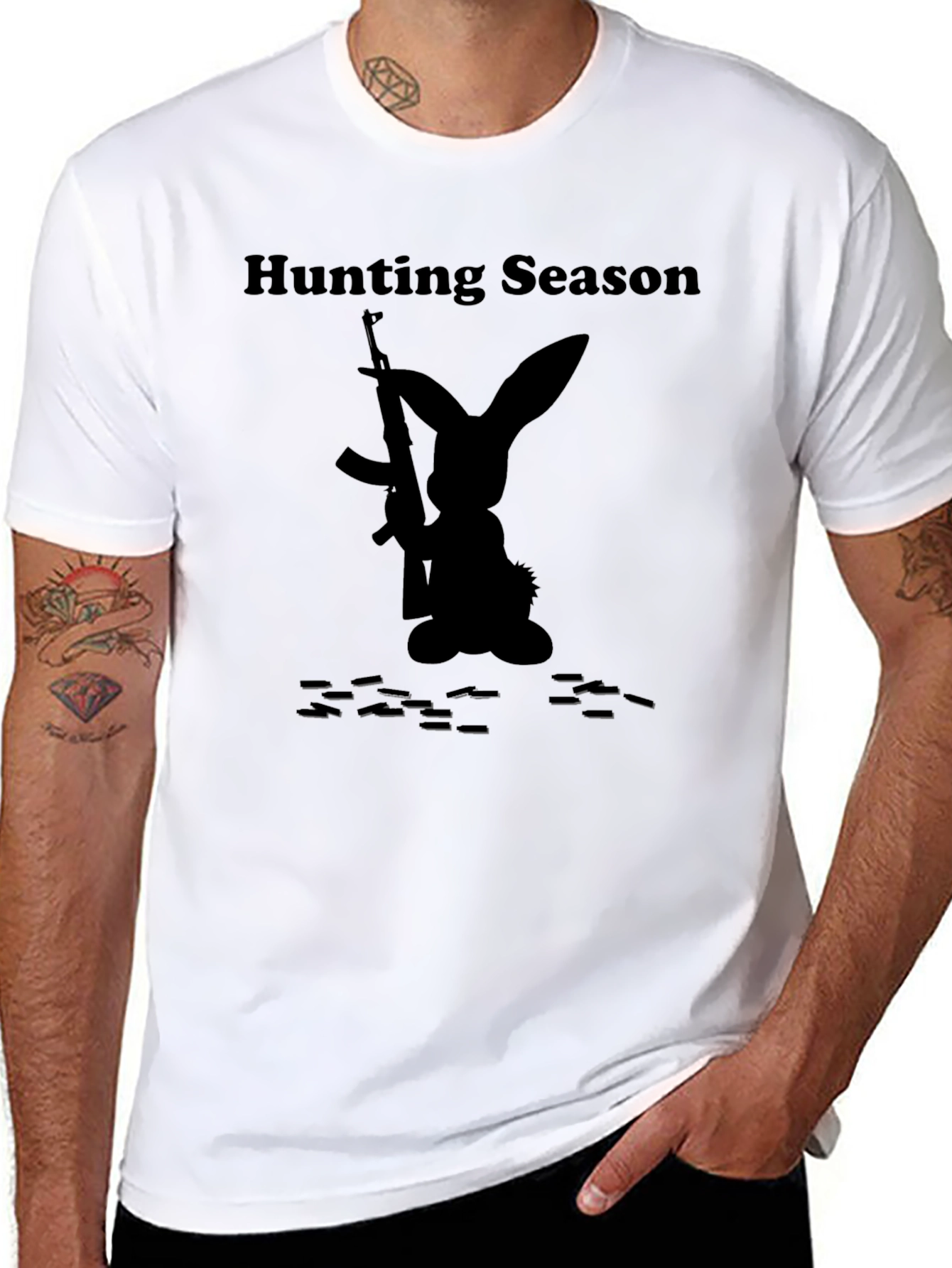 Hunting Season Bunny Graphic T-Shirt
