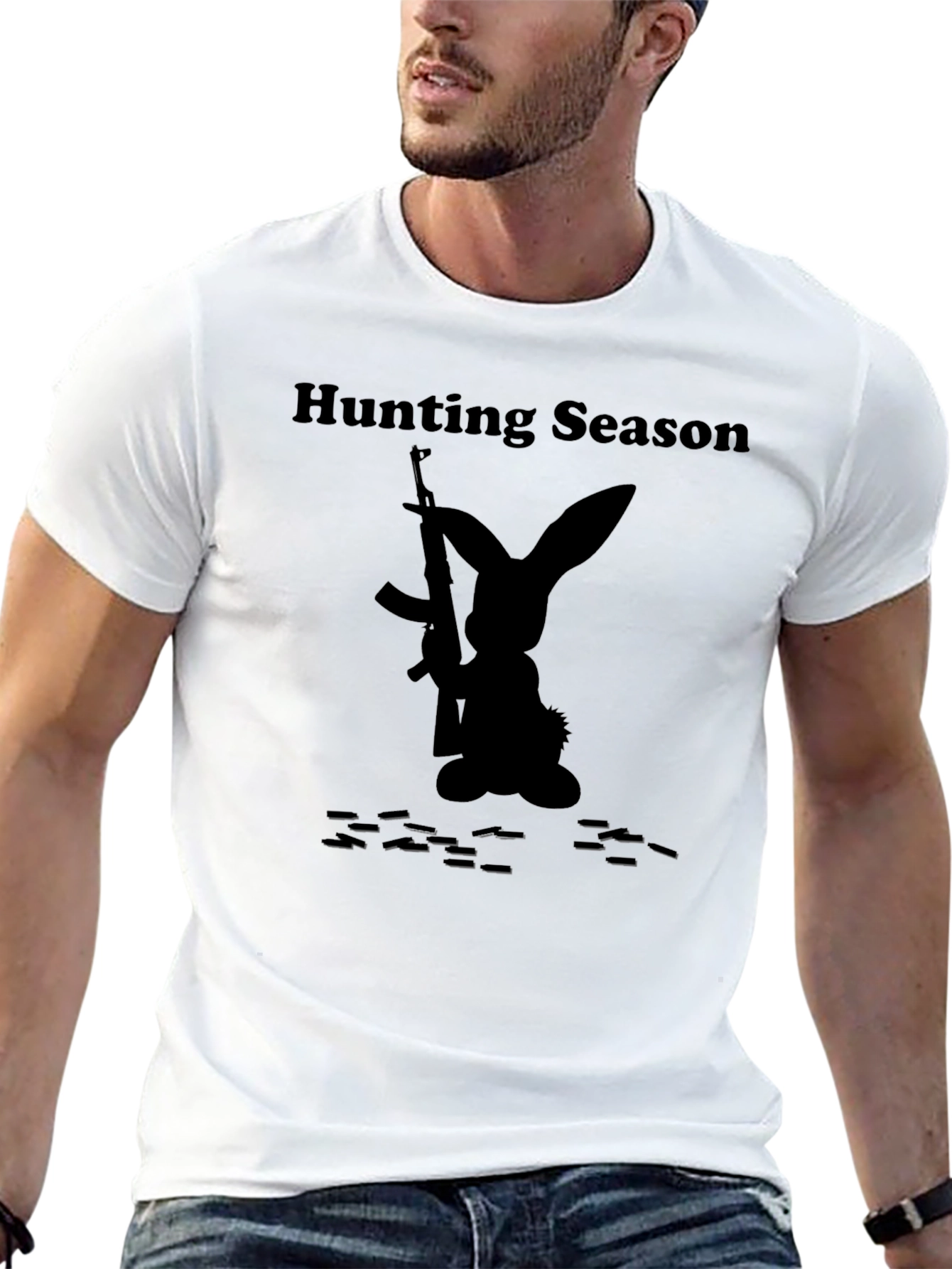 Hunting Season Bunny Graphic T-Shirt