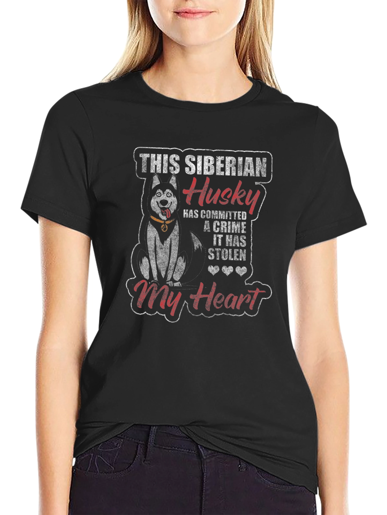 Siberian Husky Crime of the Heart T-Shirt