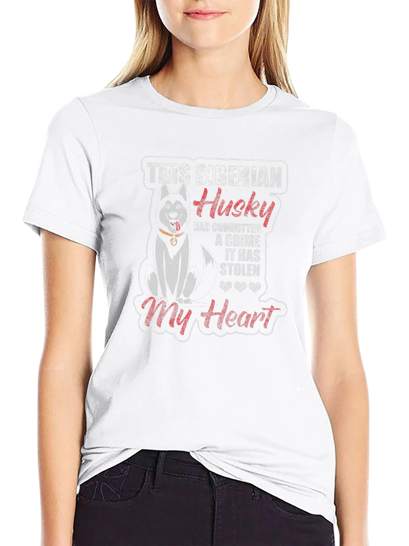 Siberian Husky Crime of the Heart T-Shirt