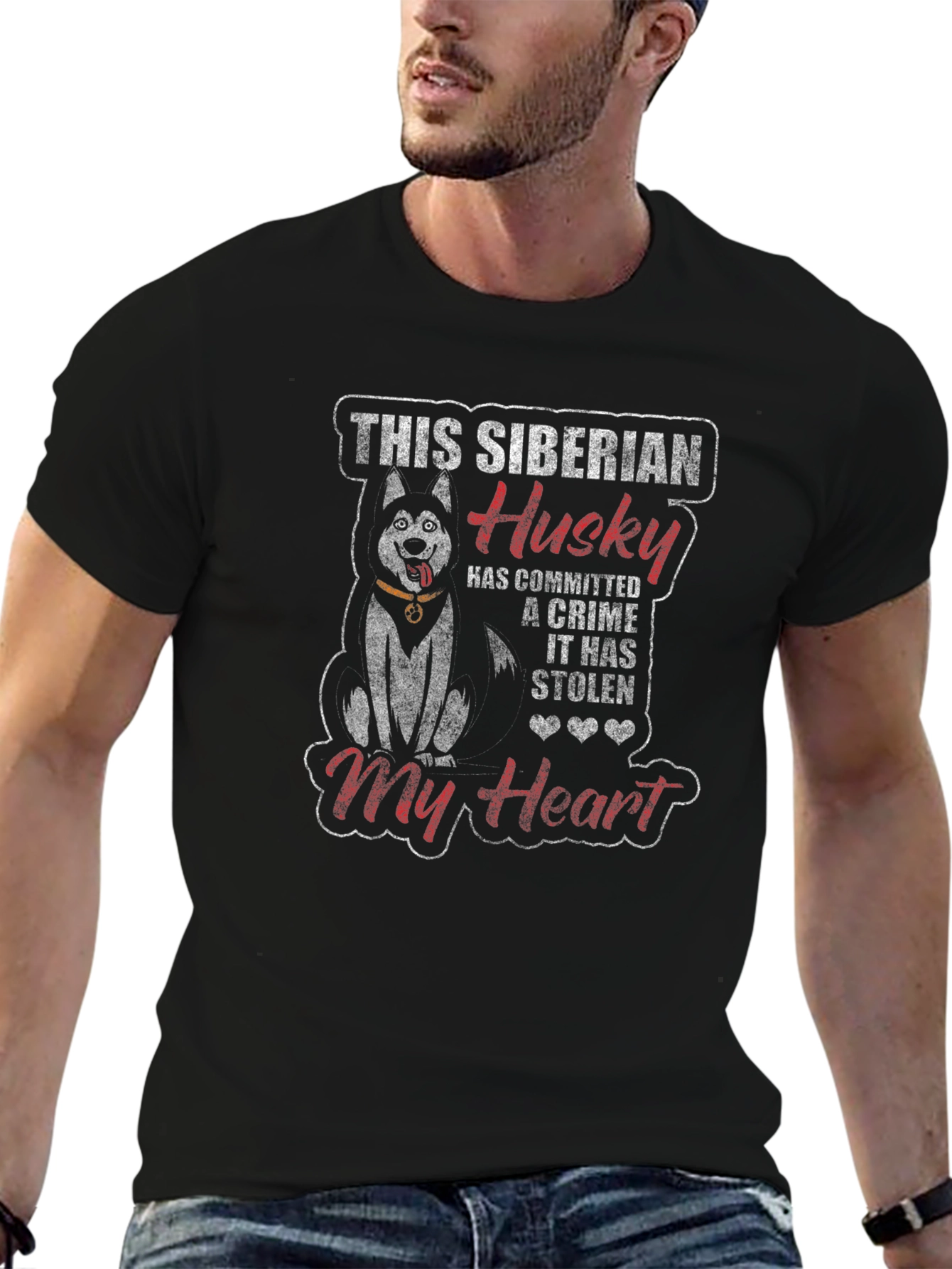 Siberian Husky Crime of the Heart T-Shirt