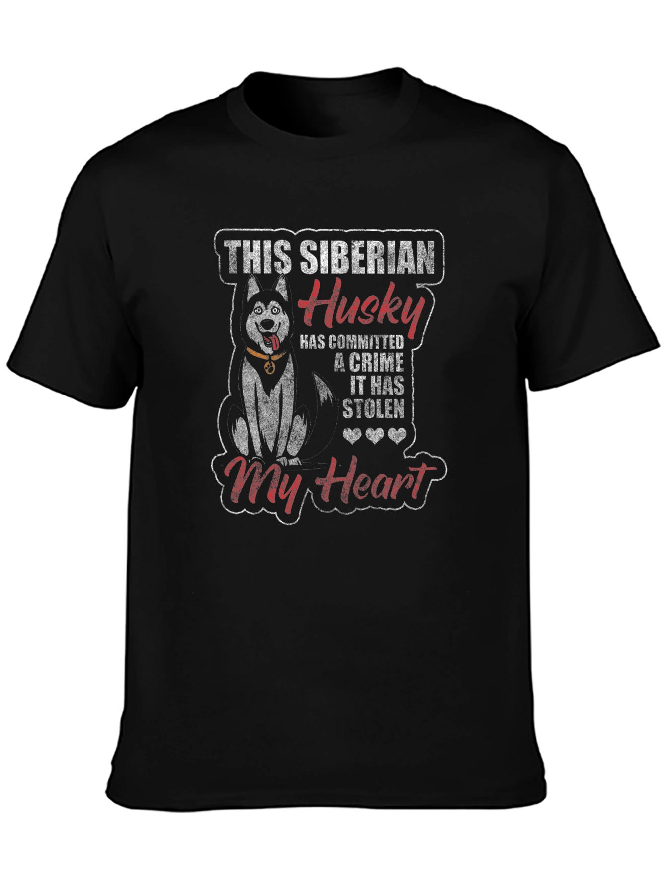 Siberian Husky Crime of the Heart T-Shirt