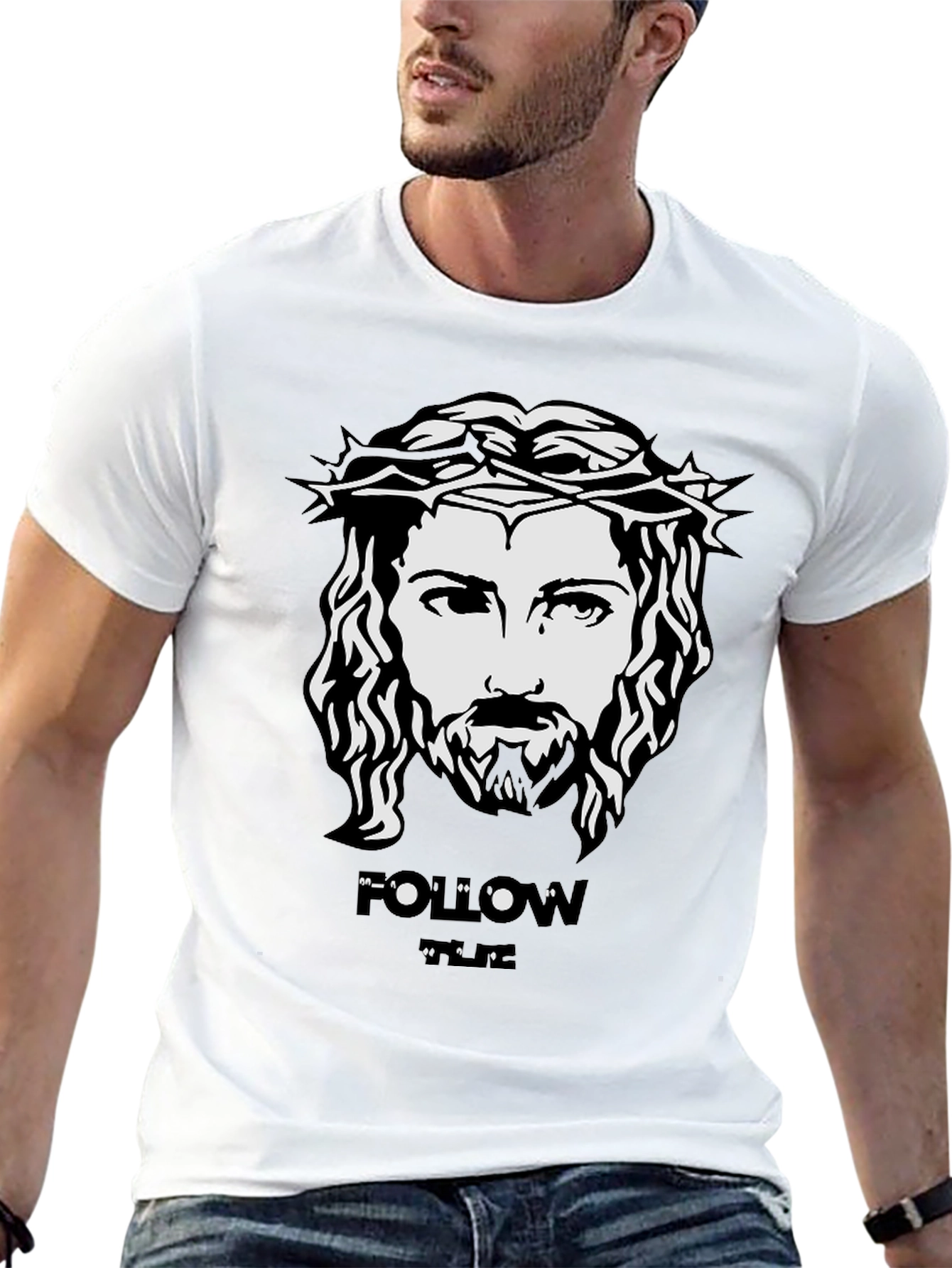 Jesus Follow Tee - Black Christian T-Shirt
