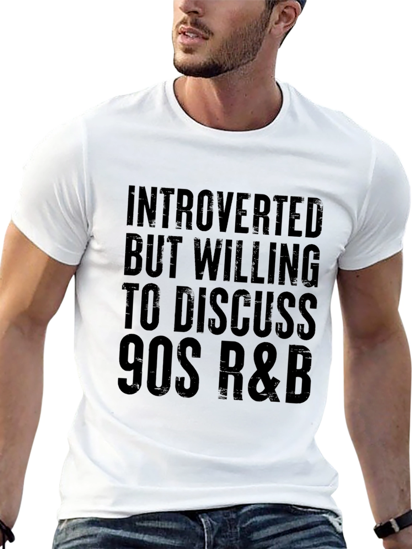 Introverted 90s R&B T-Shirt - Black