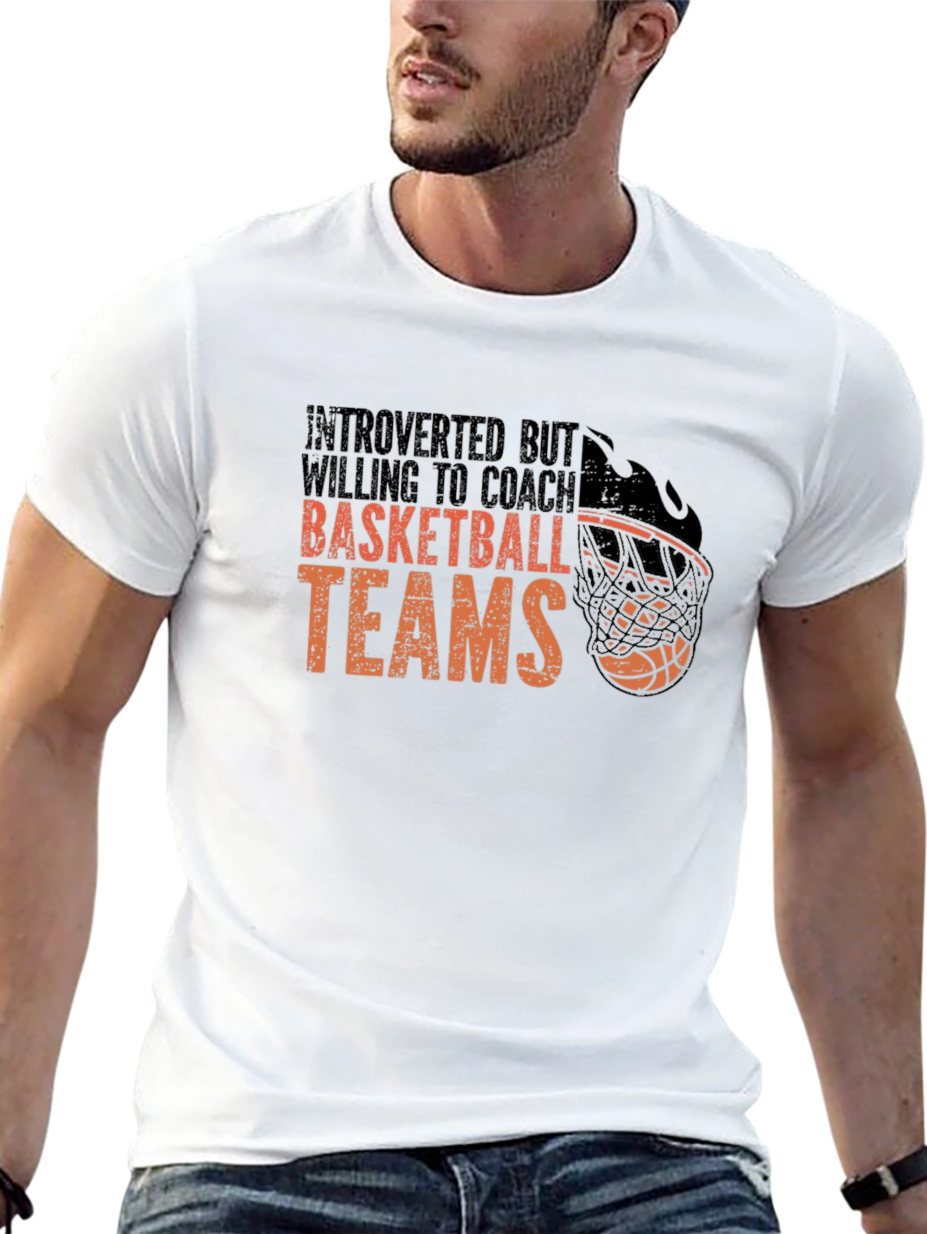 Introverted Basketball Coach Graphic Tee