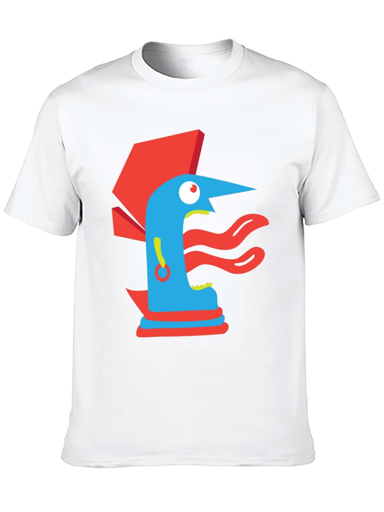 Abstract Graphic Print Tee - Modern Art Black T-Shirt