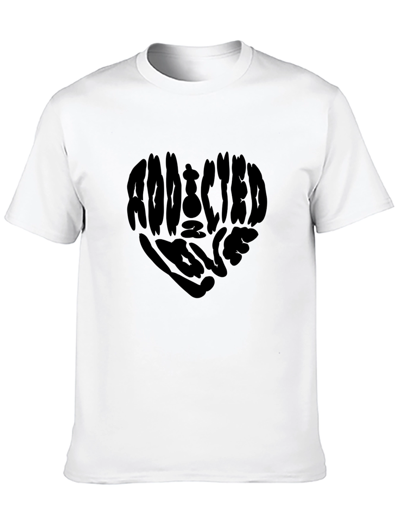 Addicted to Love T-Shirt - Heart Graphic Tee
