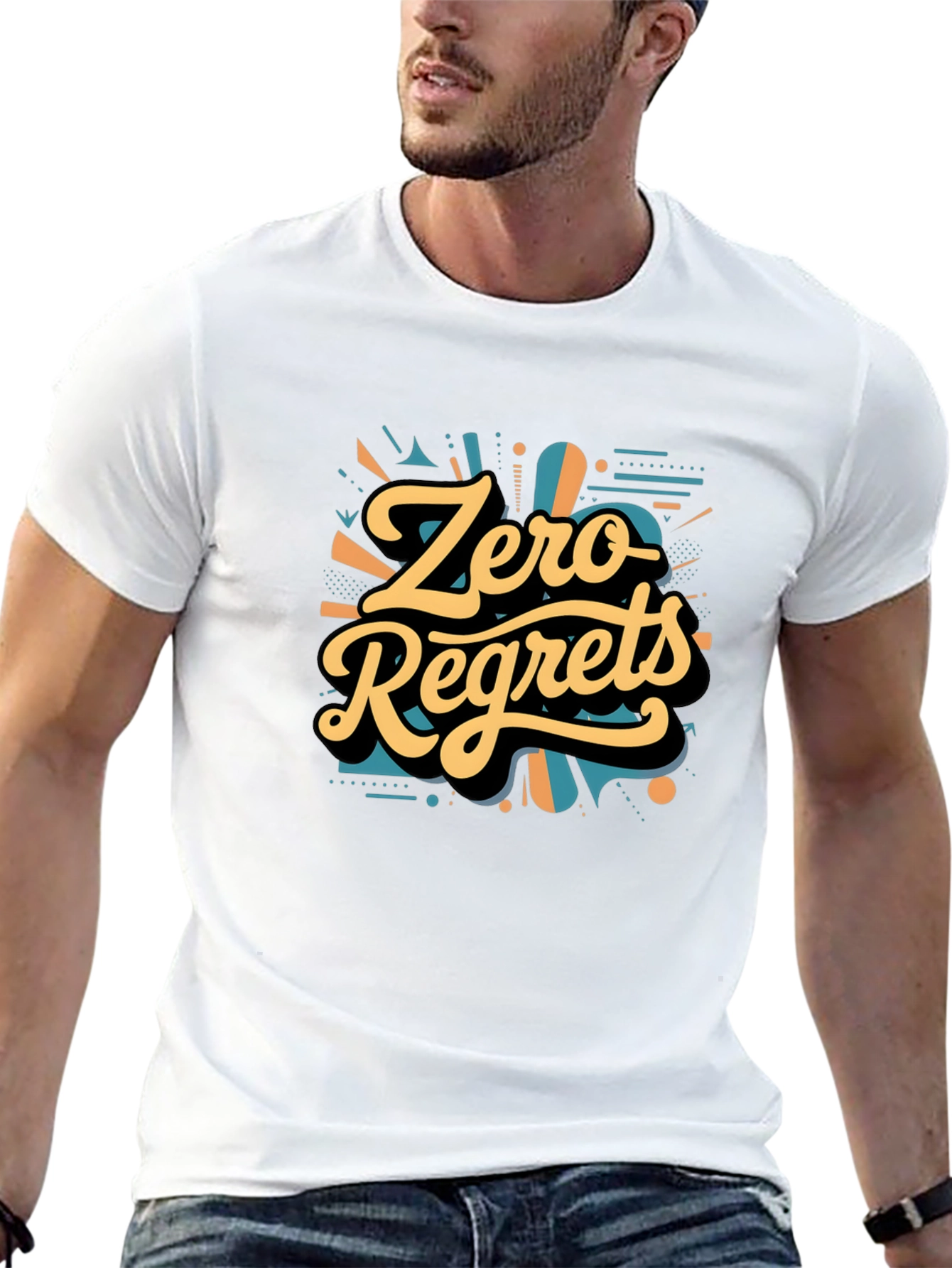 Zero Regrets Graphic Tee - Bold Stylish Design