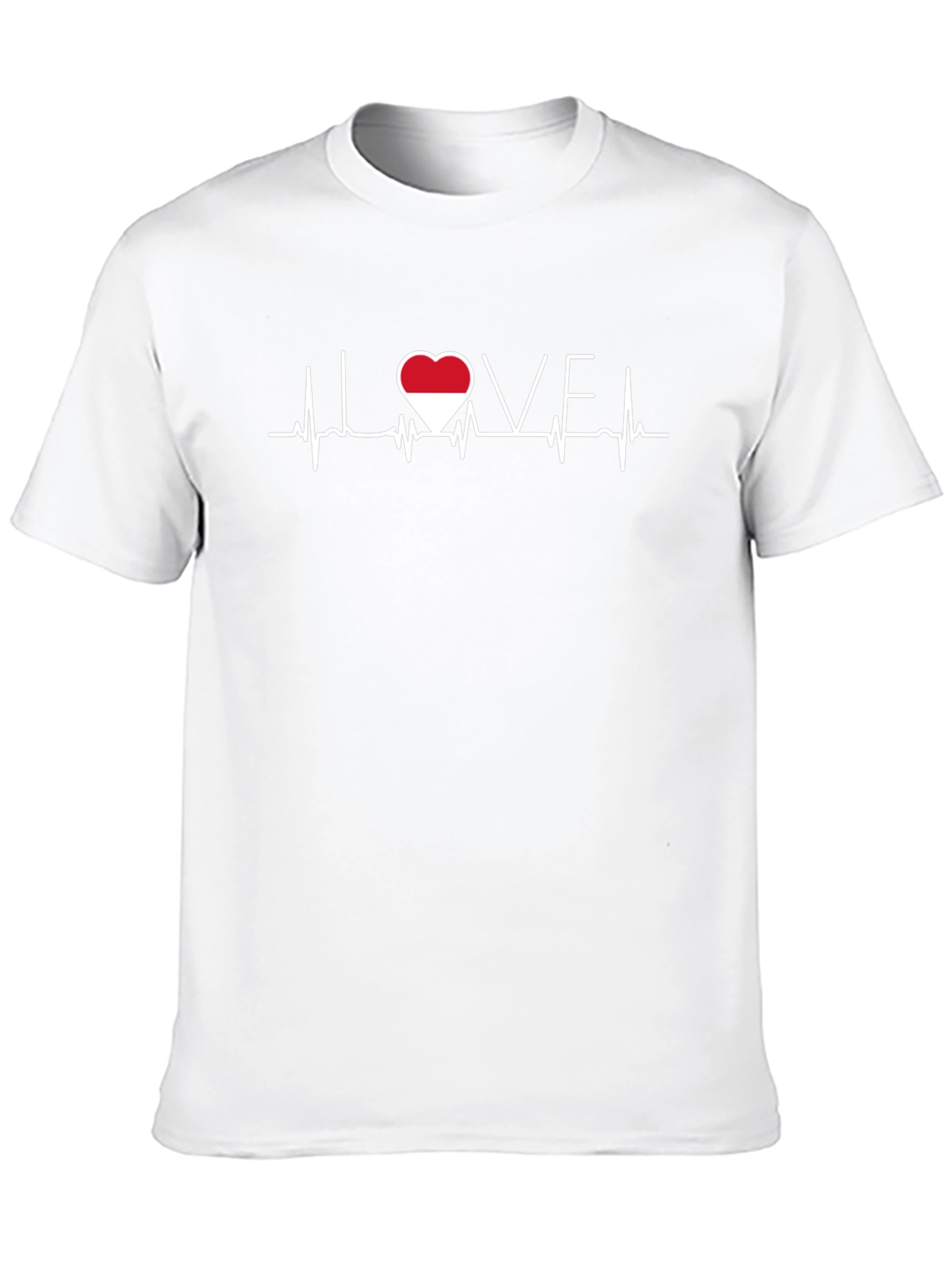 Love Indonesia Heartbeat Graphic Tee - Black