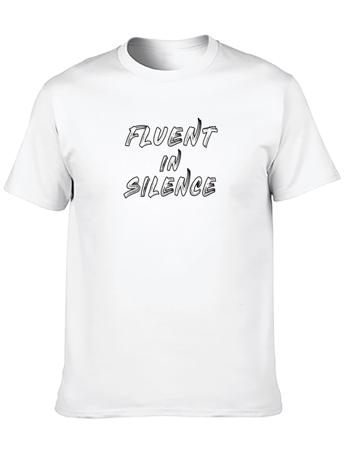 Fluent in Silence Graphic Tee - Black Cotton T-Shirt