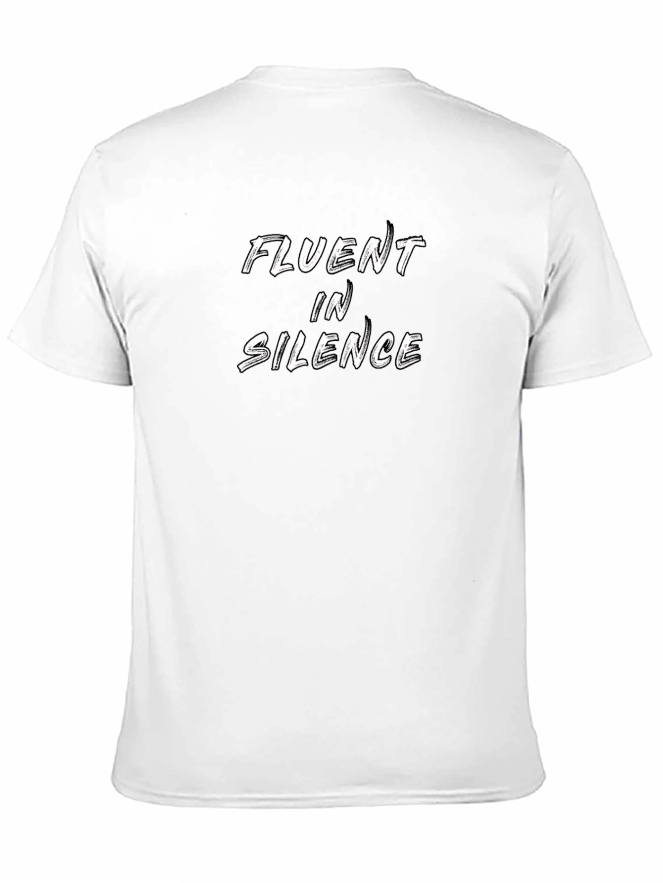 Fluent in Silence Graphic Tee - Black Cotton T-Shirt