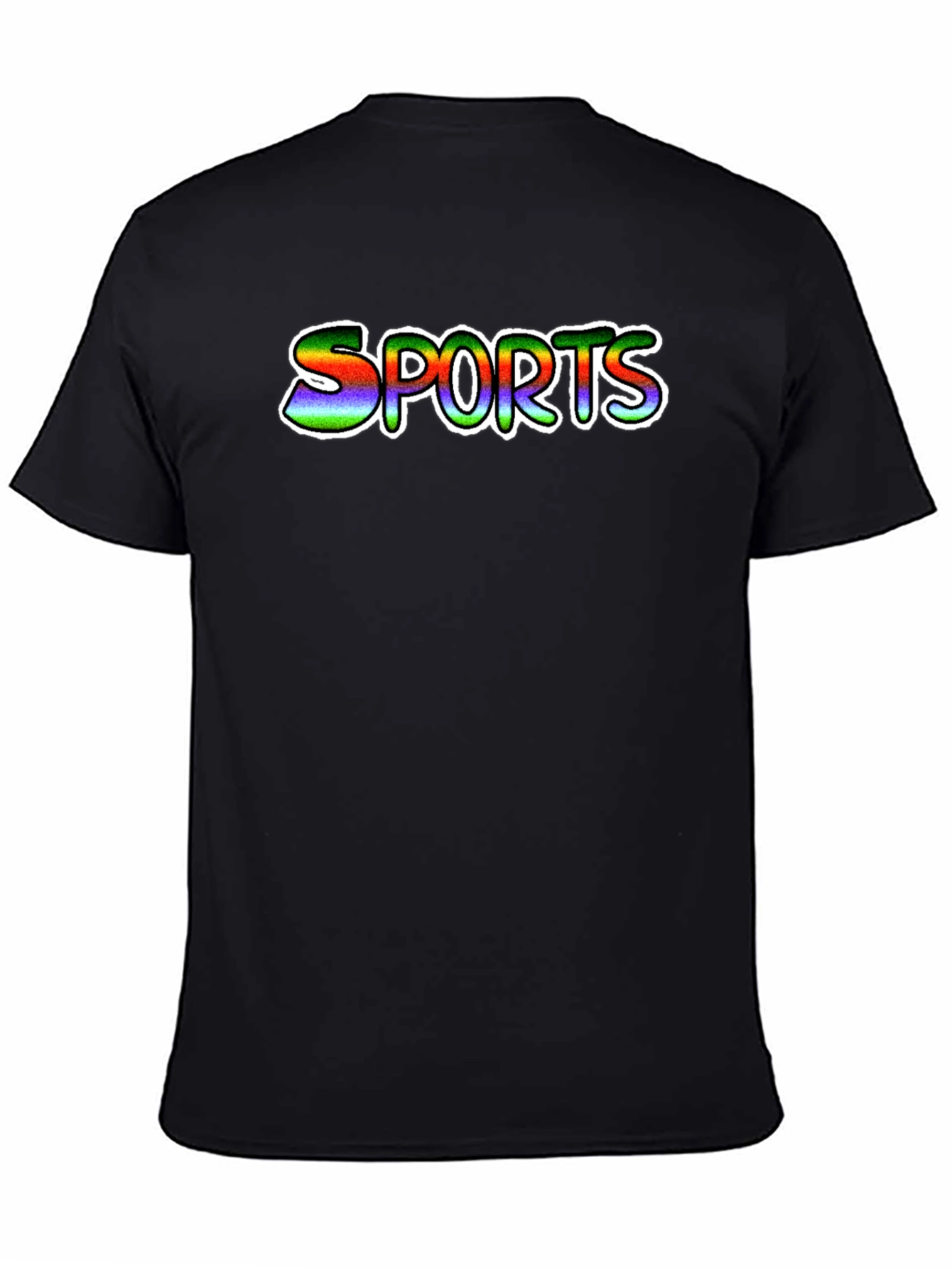 Mens Black Sports Graphic T-Shirt