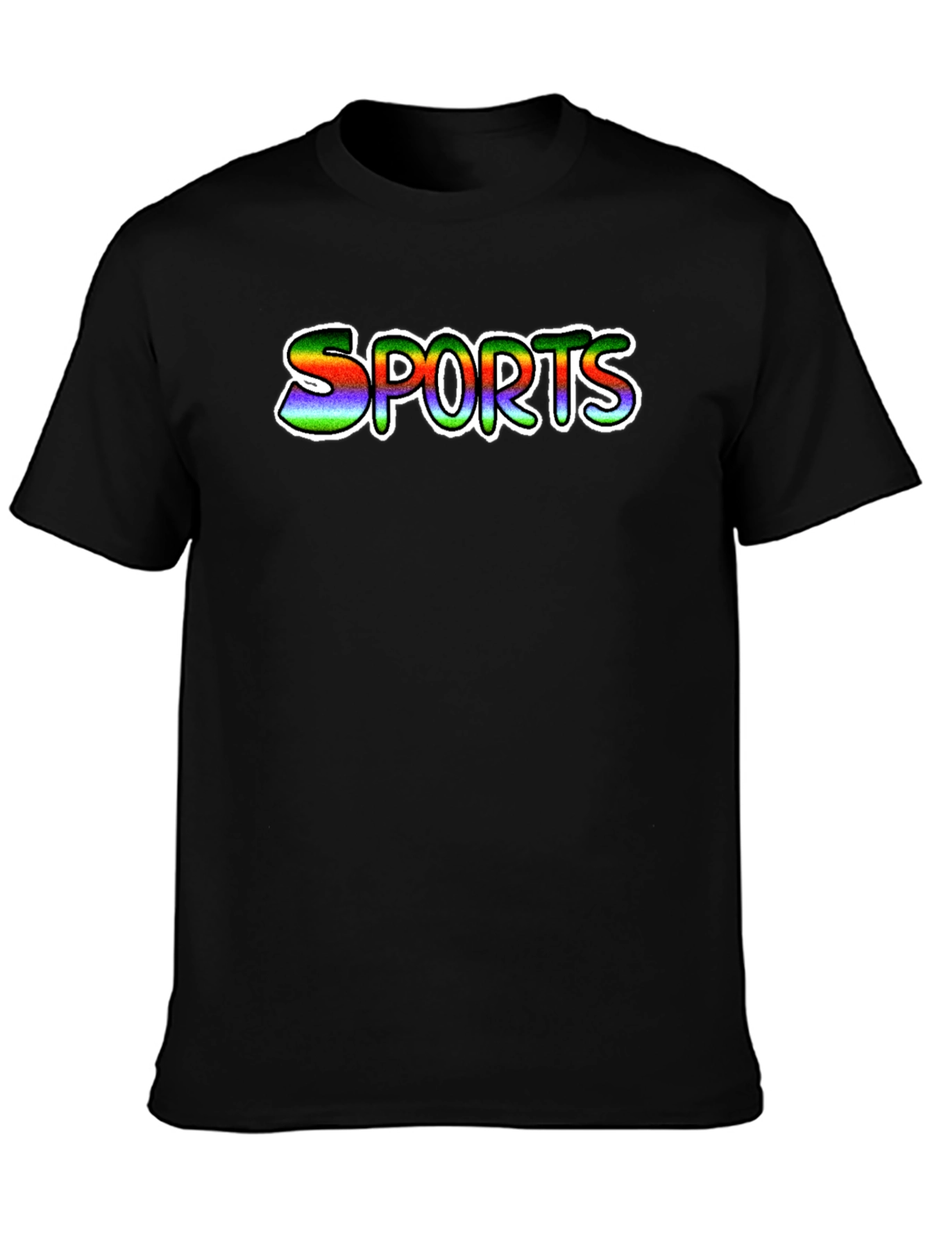 Mens Black Sports Graphic T-Shirt