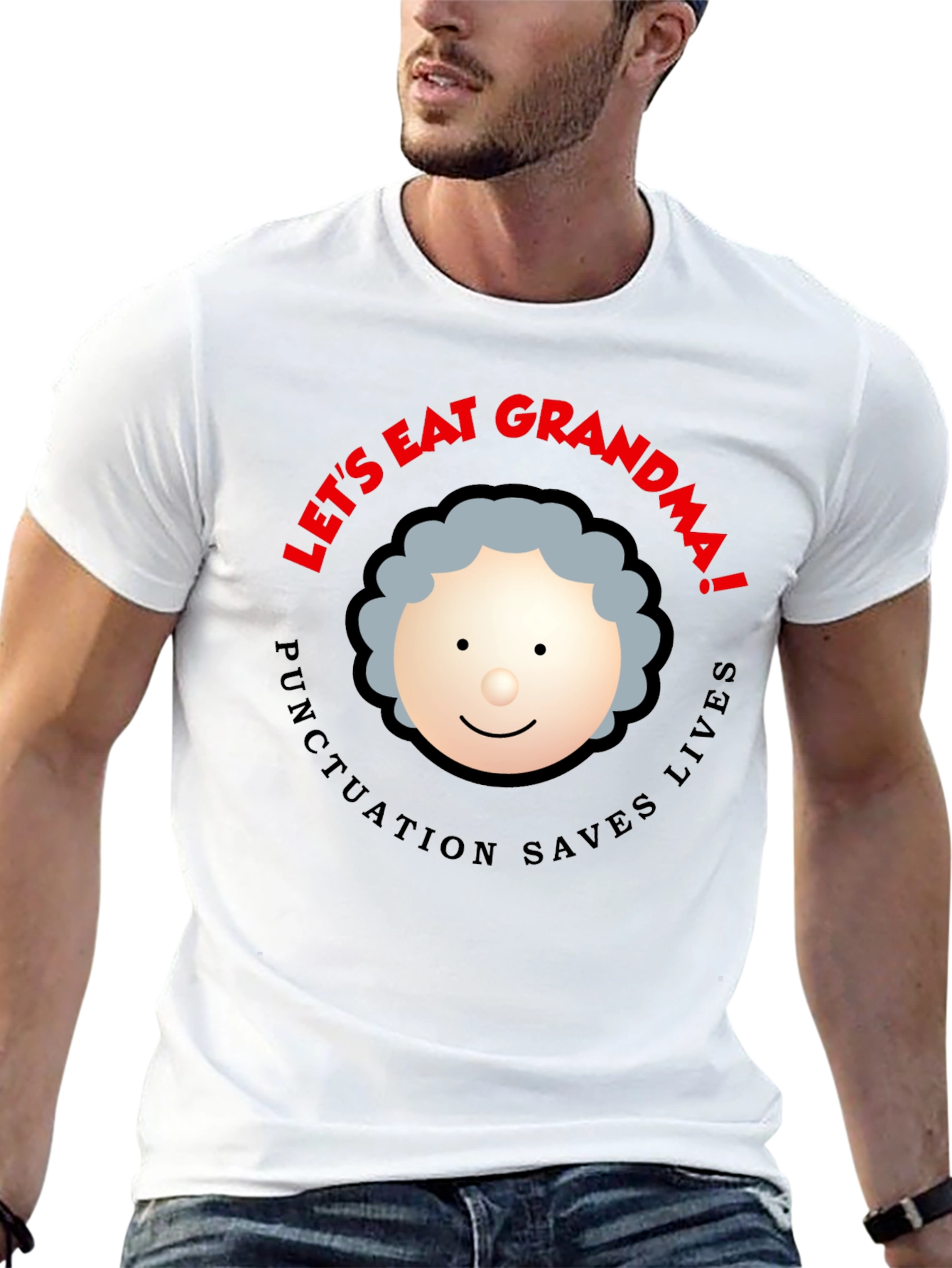 Lets Eat Grandma! Punctuation Saves Lives Black T-Shirt
