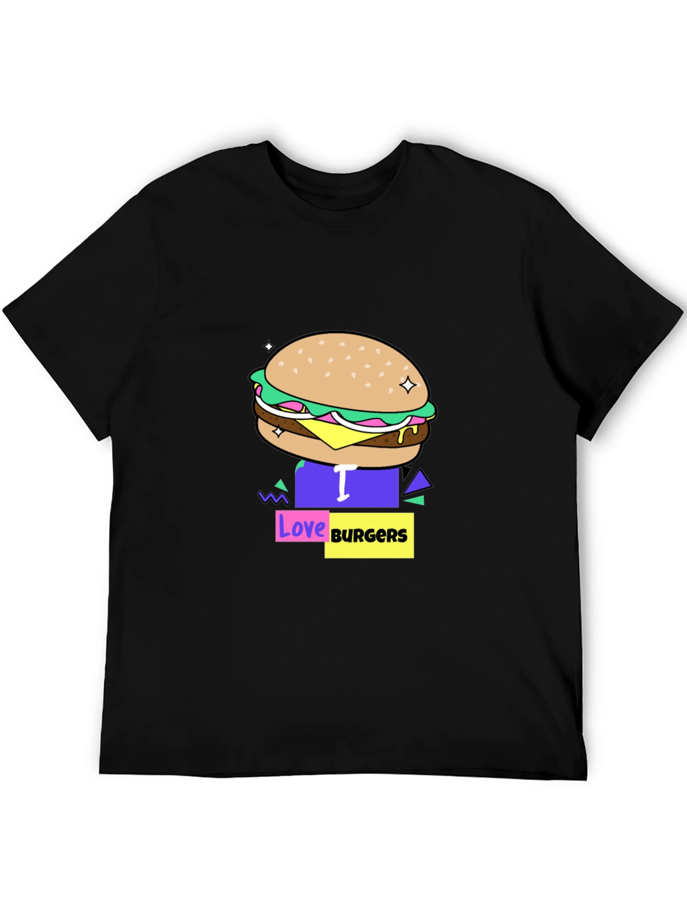 I Love Burgers Graphic T-Shirt - Unisex Casual Tee