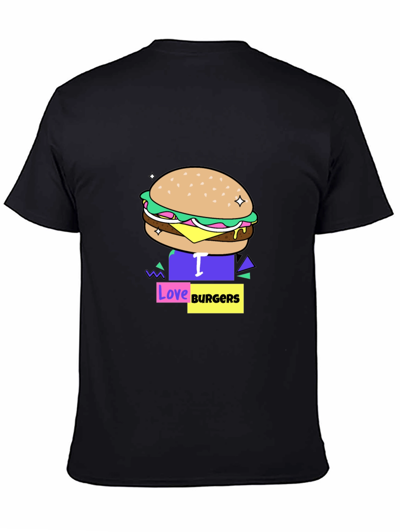 I Love Burgers Graphic T-Shirt - Unisex Casual Tee