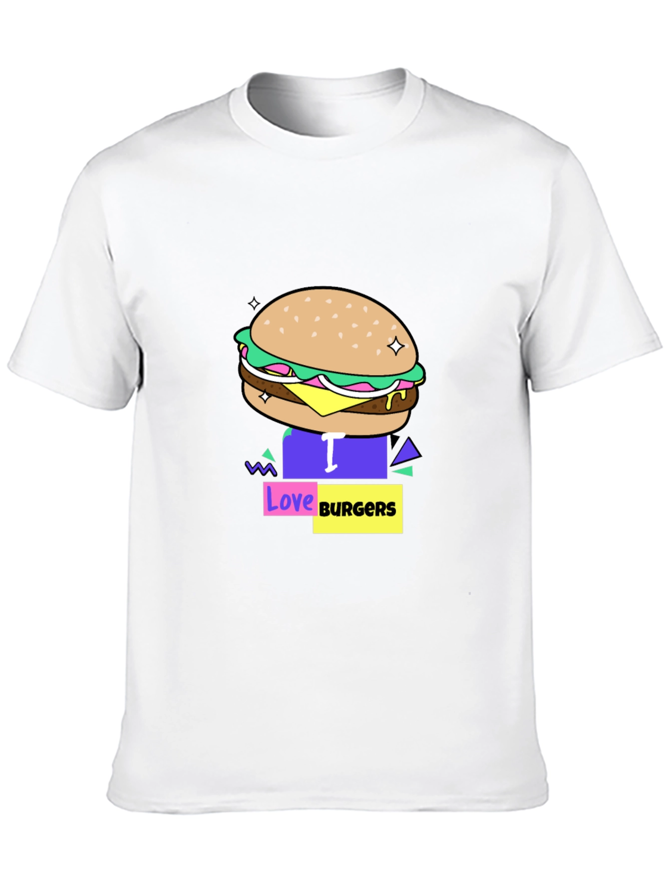 I Love Burgers Graphic T-Shirt - Unisex Casual Tee