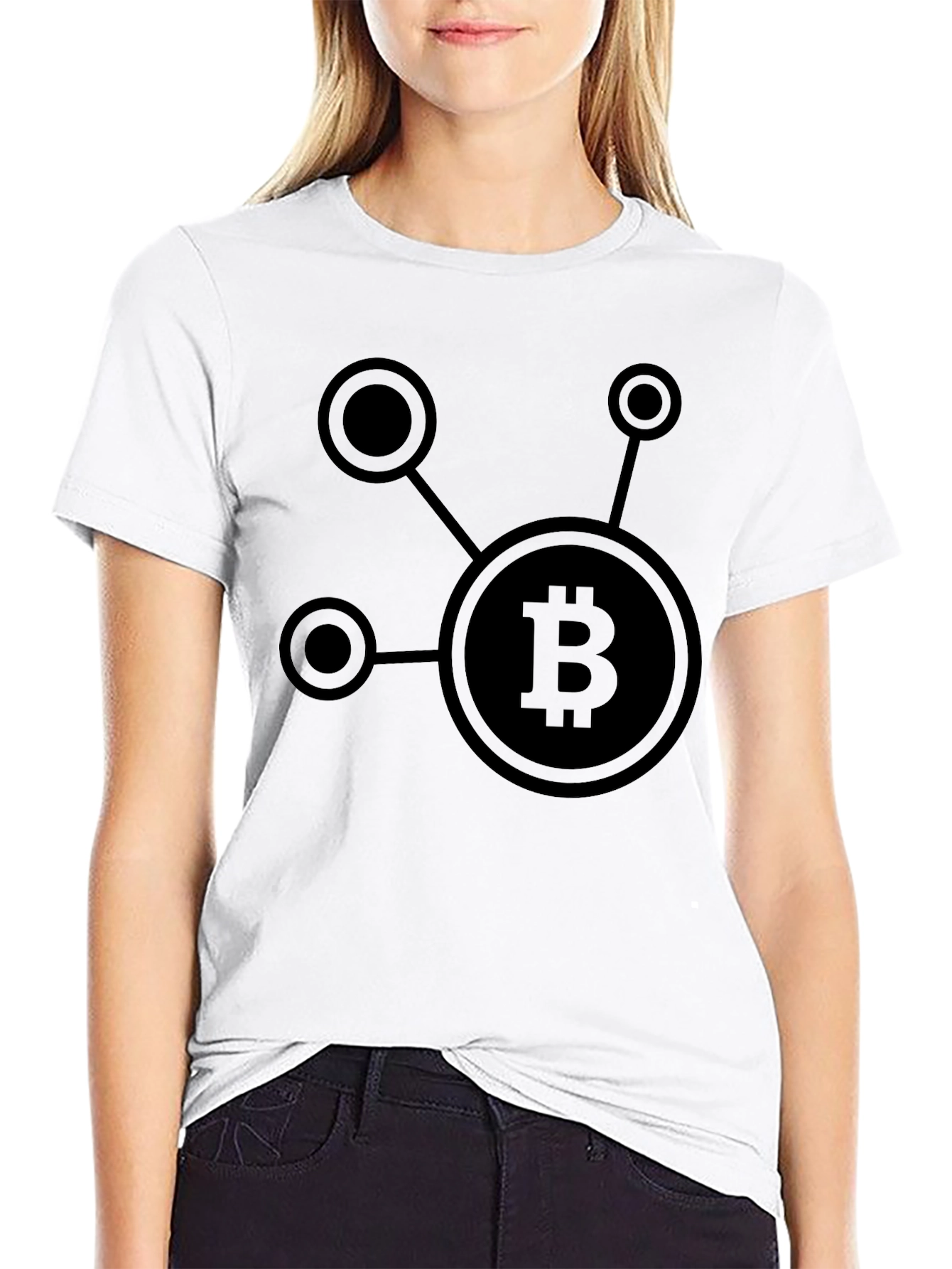 Bitcoin Network Black T-Shirt Crypto Blockchain Tee