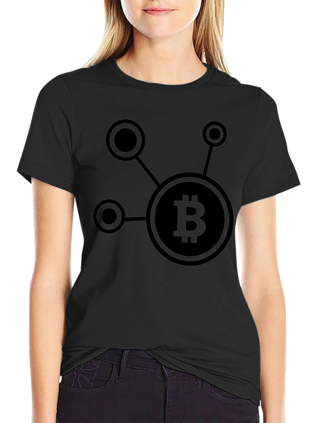 Bitcoin Network Black T-Shirt Crypto Blockchain Tee