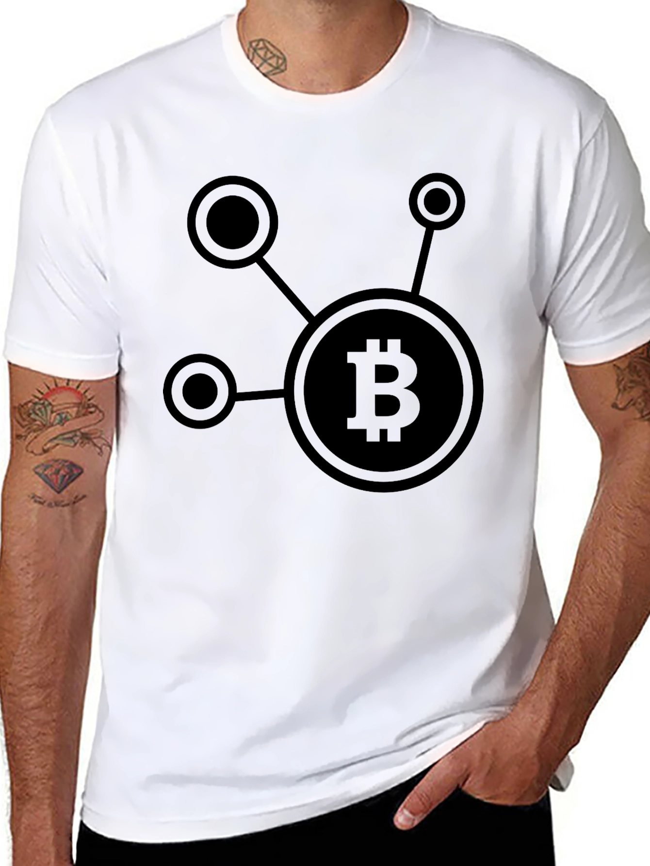 Bitcoin Network Black T-Shirt Crypto Blockchain Tee