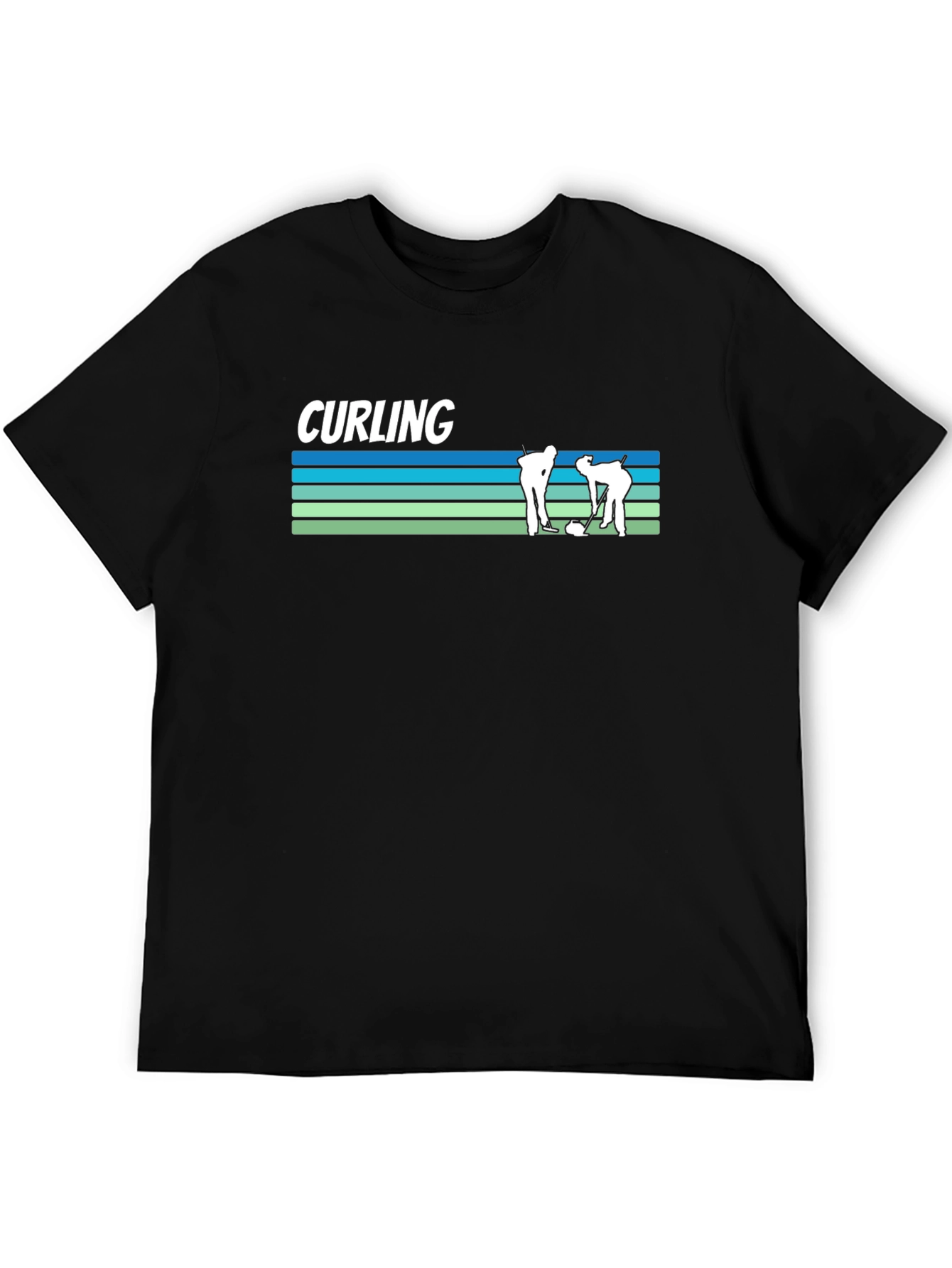 Curling Graphic T-Shirt - Black