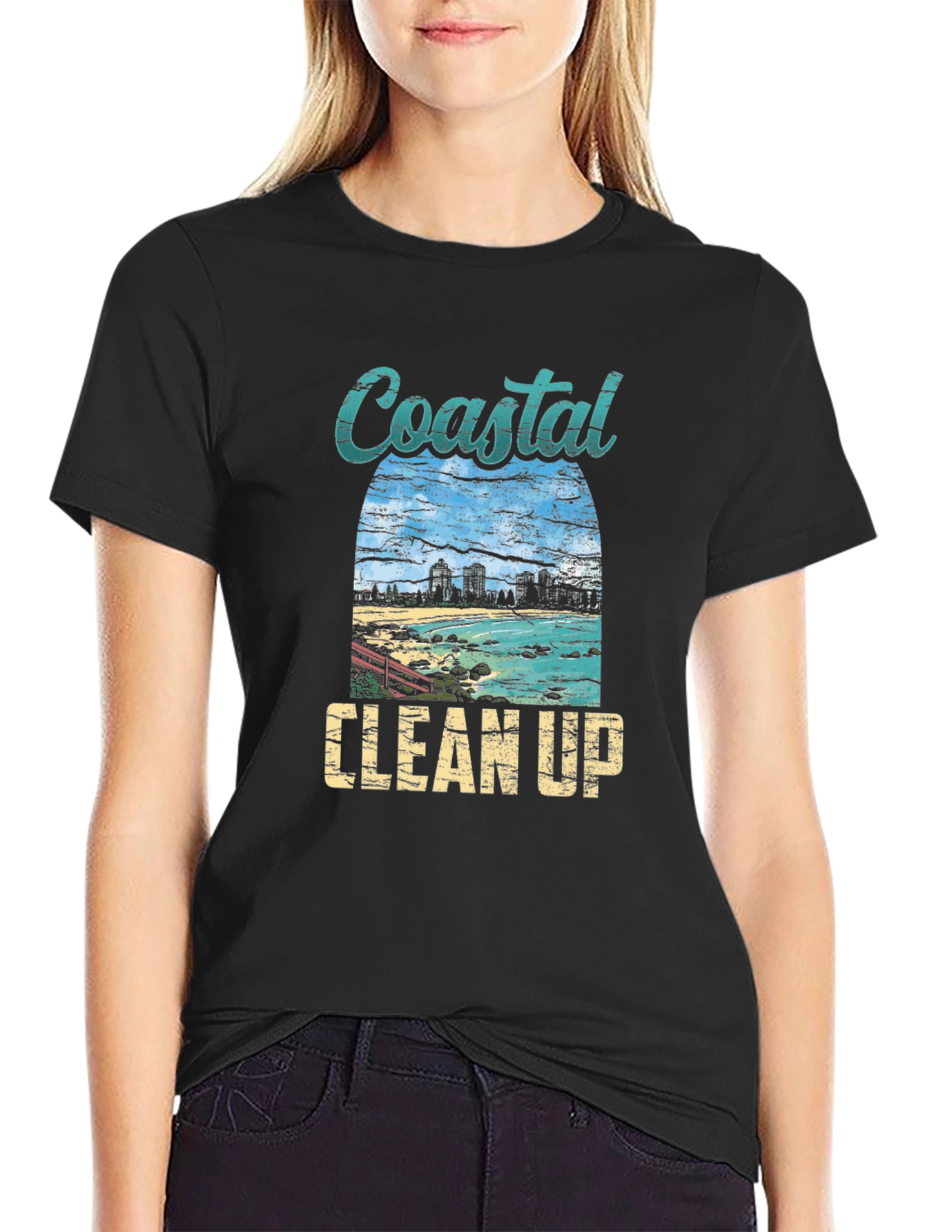 Coastal Clean Up Graphic Tee - Black