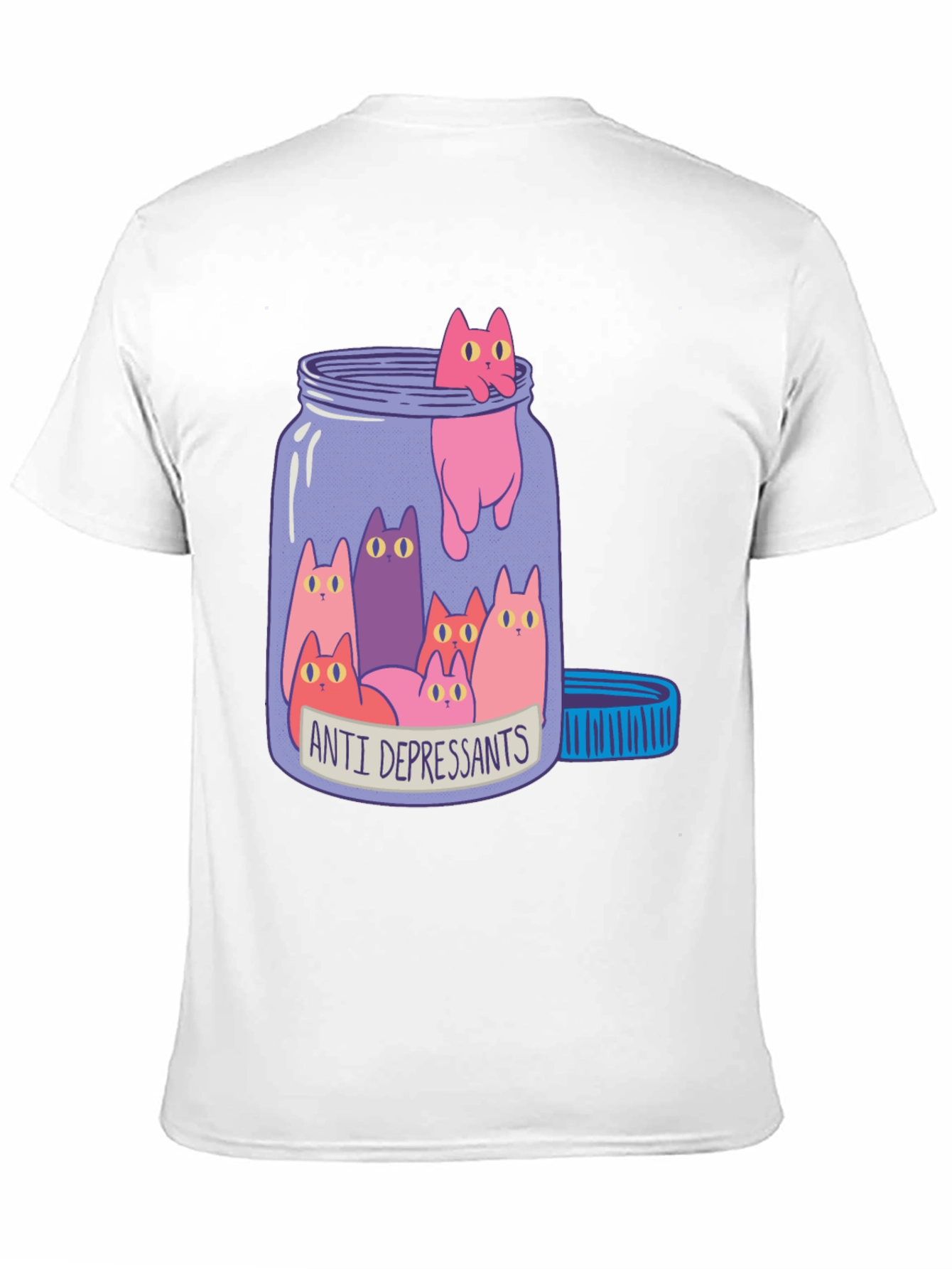 Anti Depressant Cats in a Jar Graphic Tee