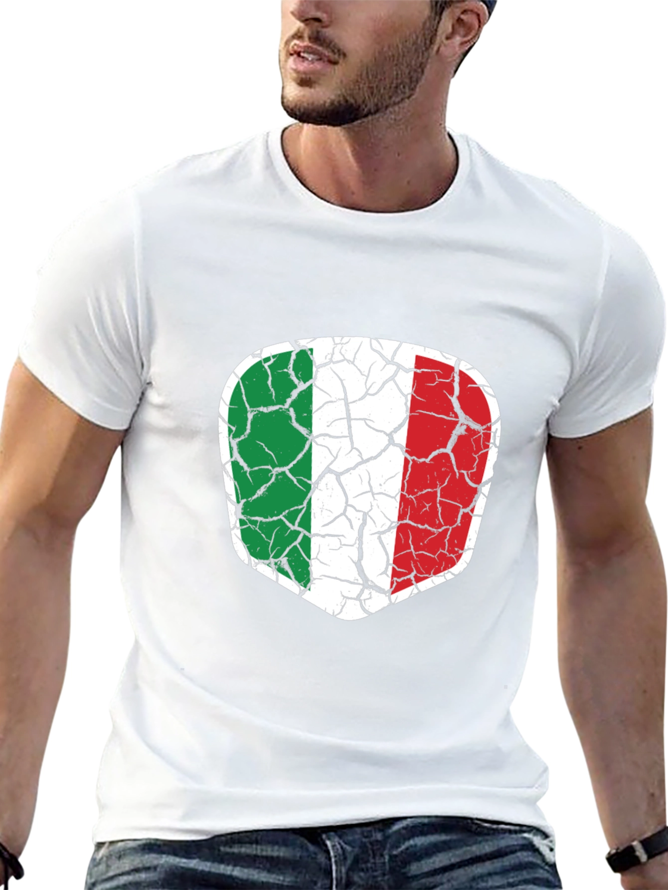 Italy Flag Distressed T-Shirt - Italian Pride Tee