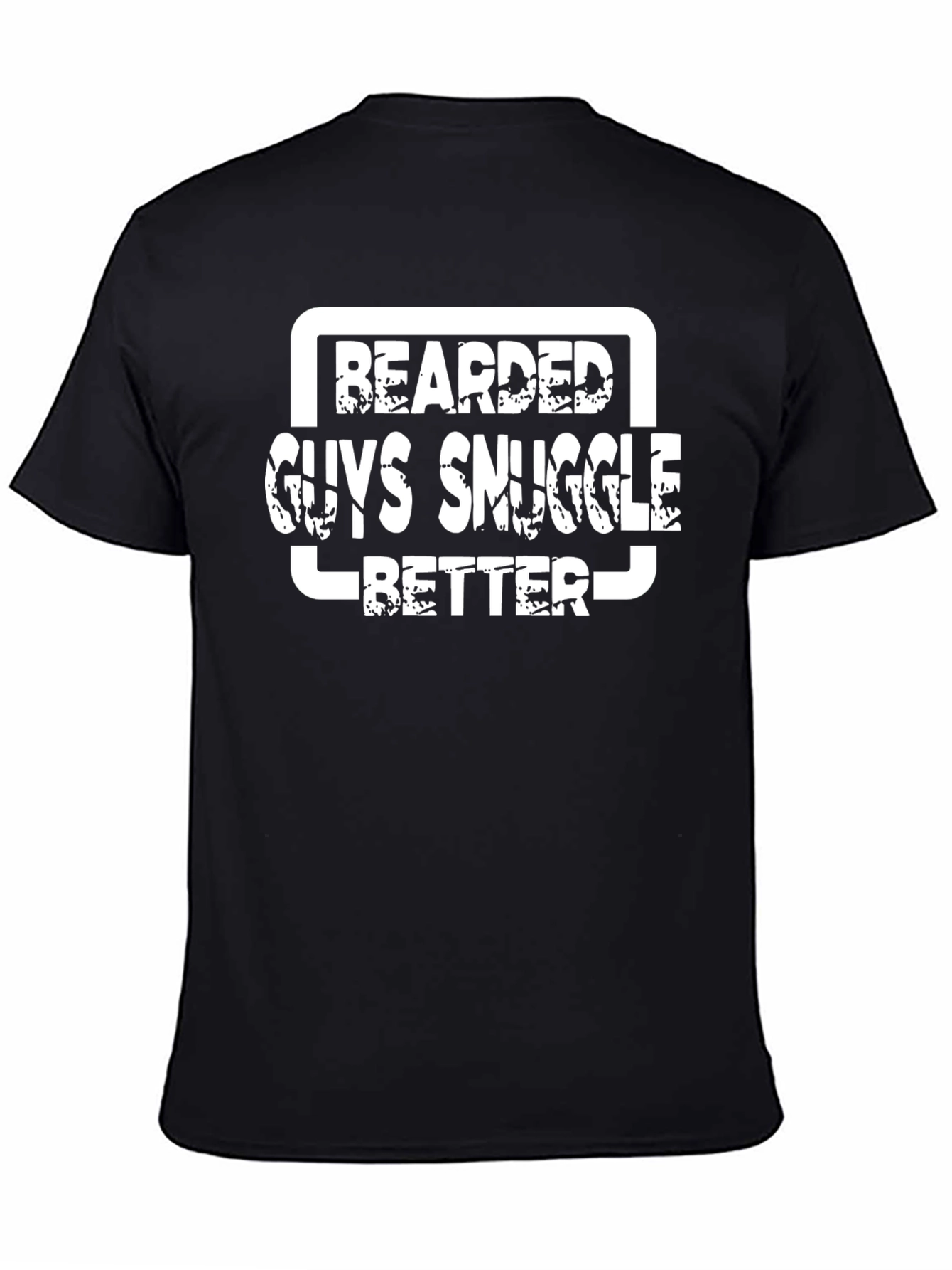 Bearded Guys Snuggle Better Black T-Shirt