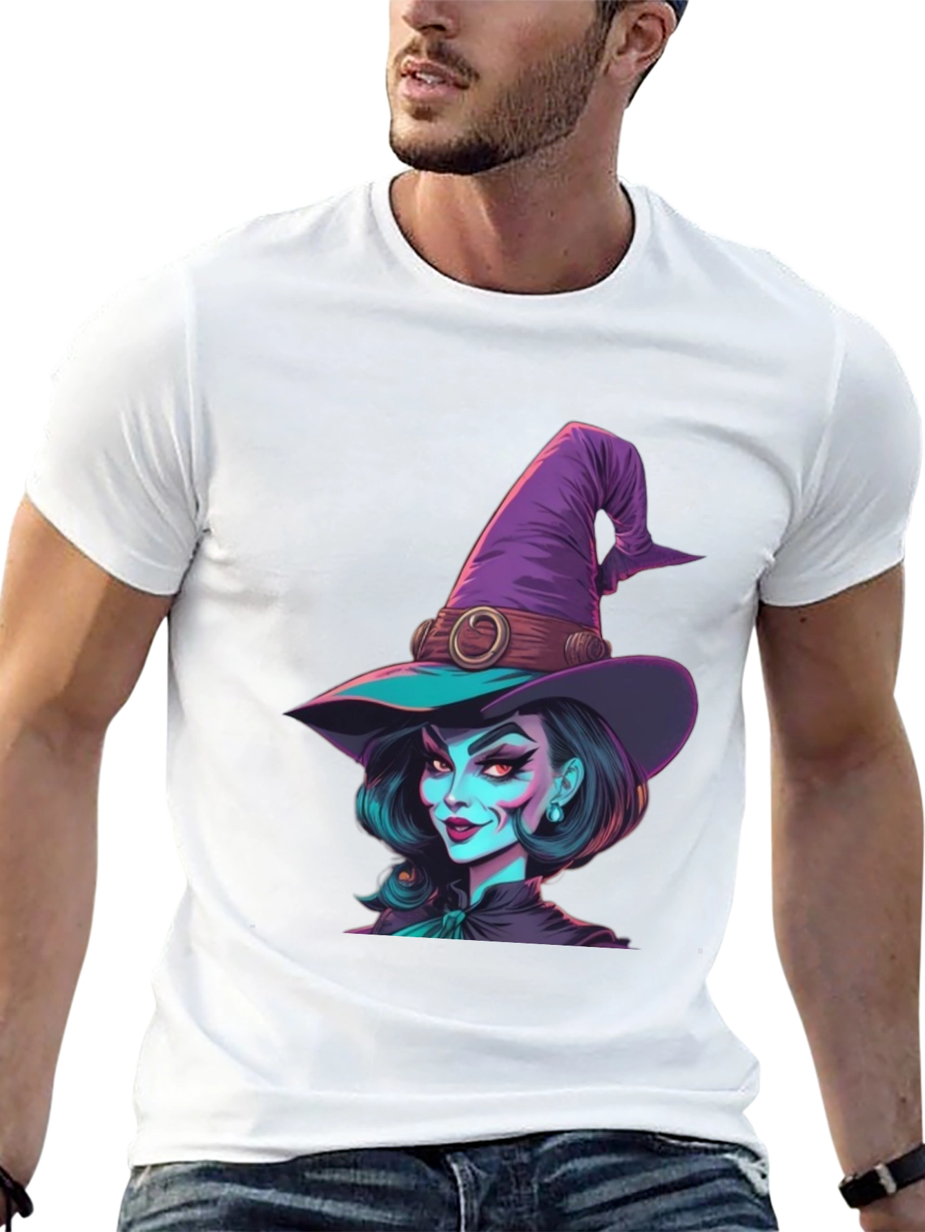 Witch Graphic Tee - Halloween Fashion