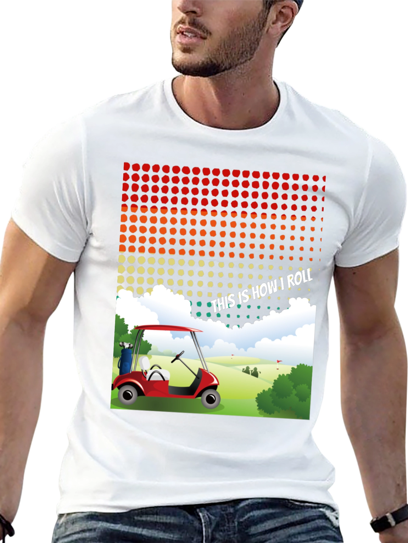 Funny This is How I Roll Golf Cart T-Shirt
