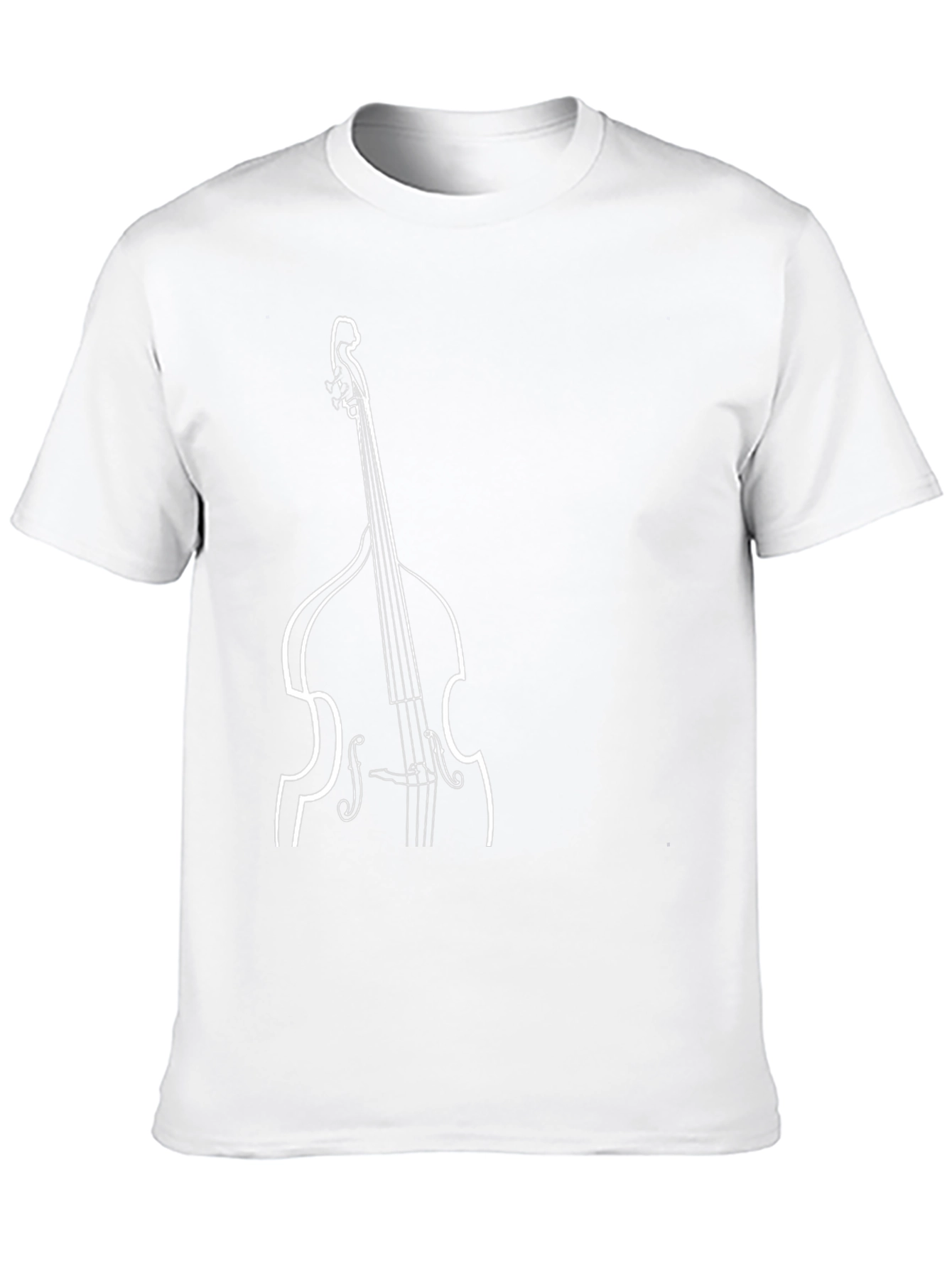 Bass Guitar Graphic Tee - Black Cotton T-Shirt