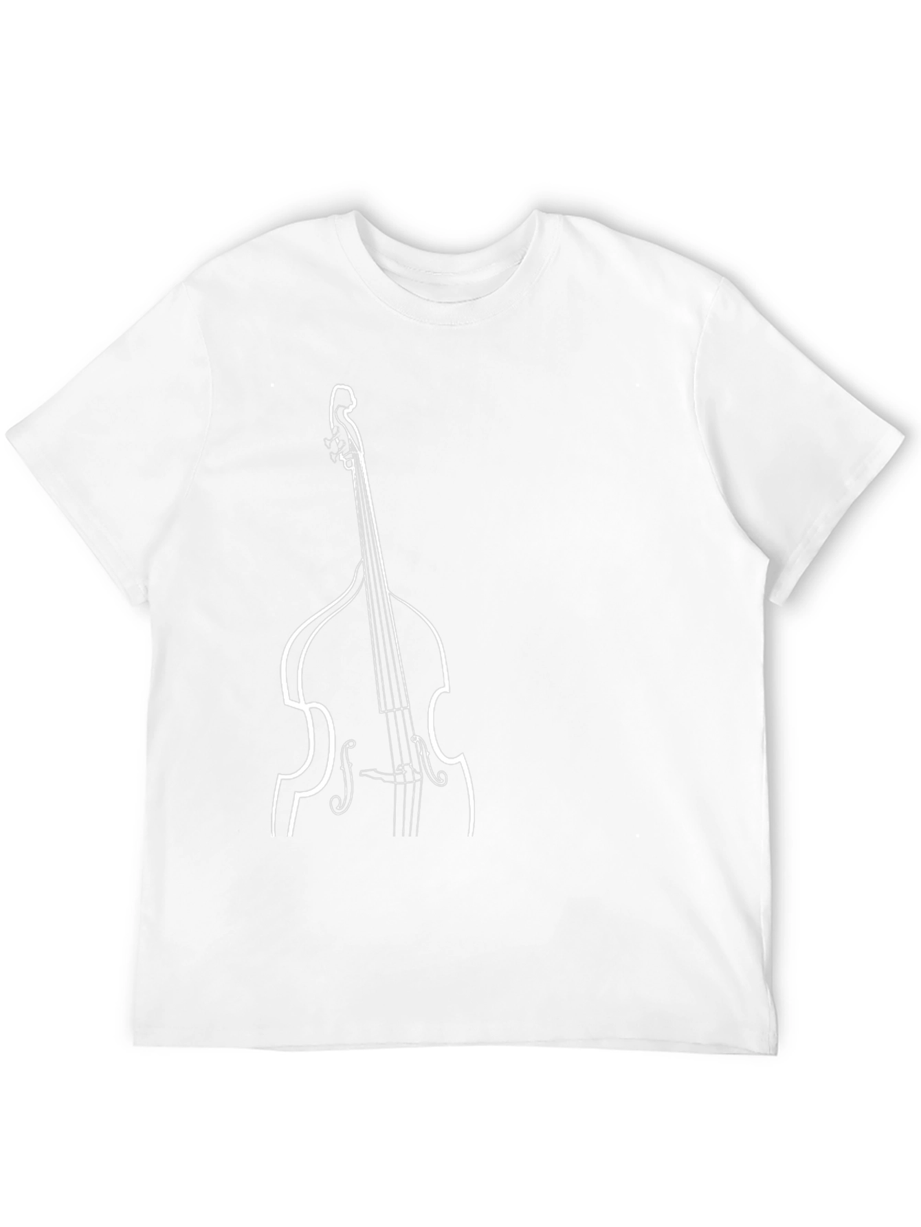 Bass Guitar Graphic Tee - Black Cotton T-Shirt