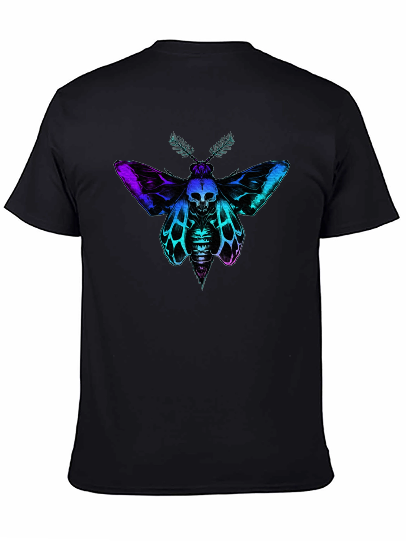 Skull Moth Graphic T-Shirt - Unique Gothic Design