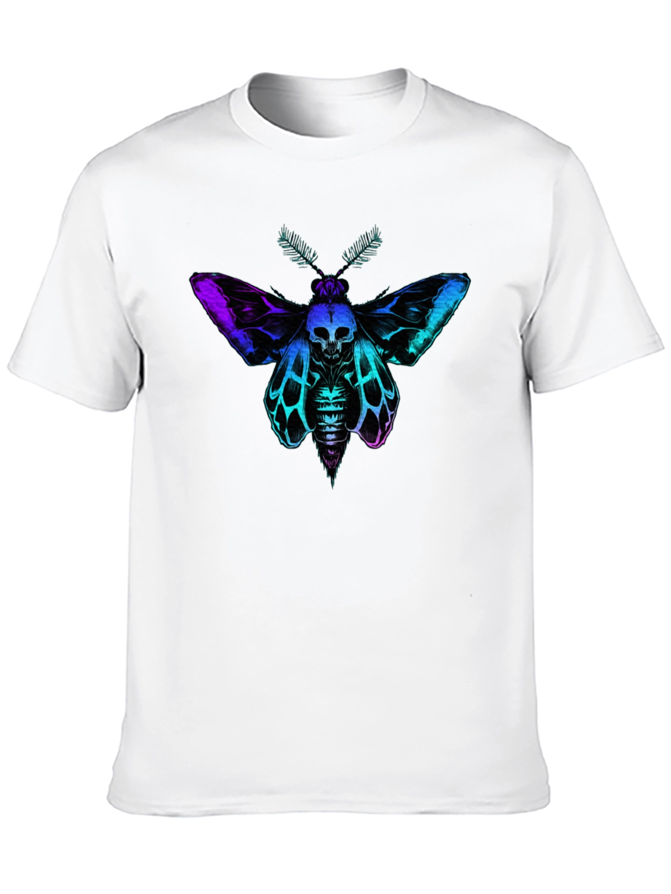 Skull Moth Graphic T-Shirt - Unique Gothic Design