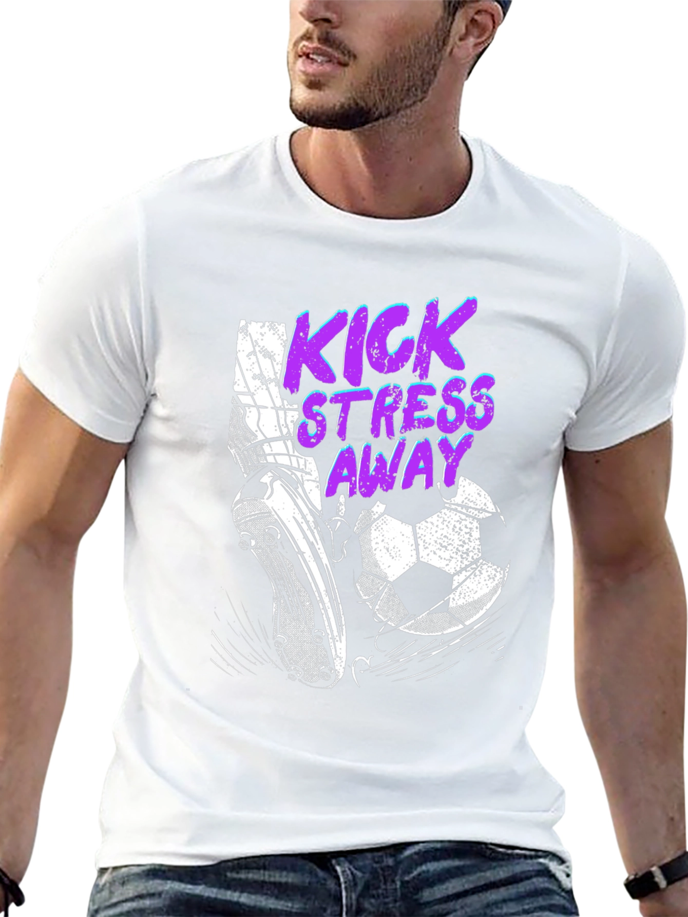 Kick Stress Away Soccer T-Shirt