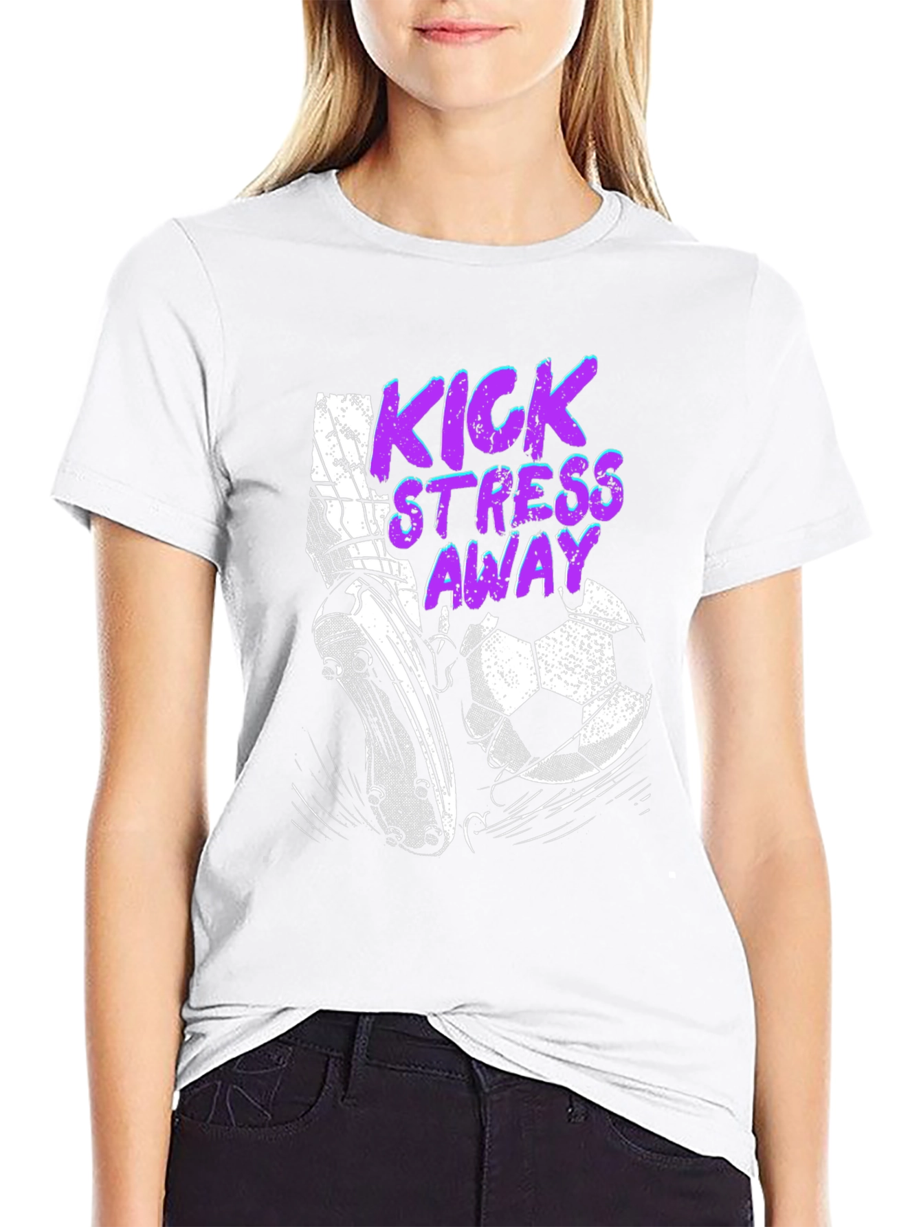 Kick Stress Away Soccer T-Shirt
