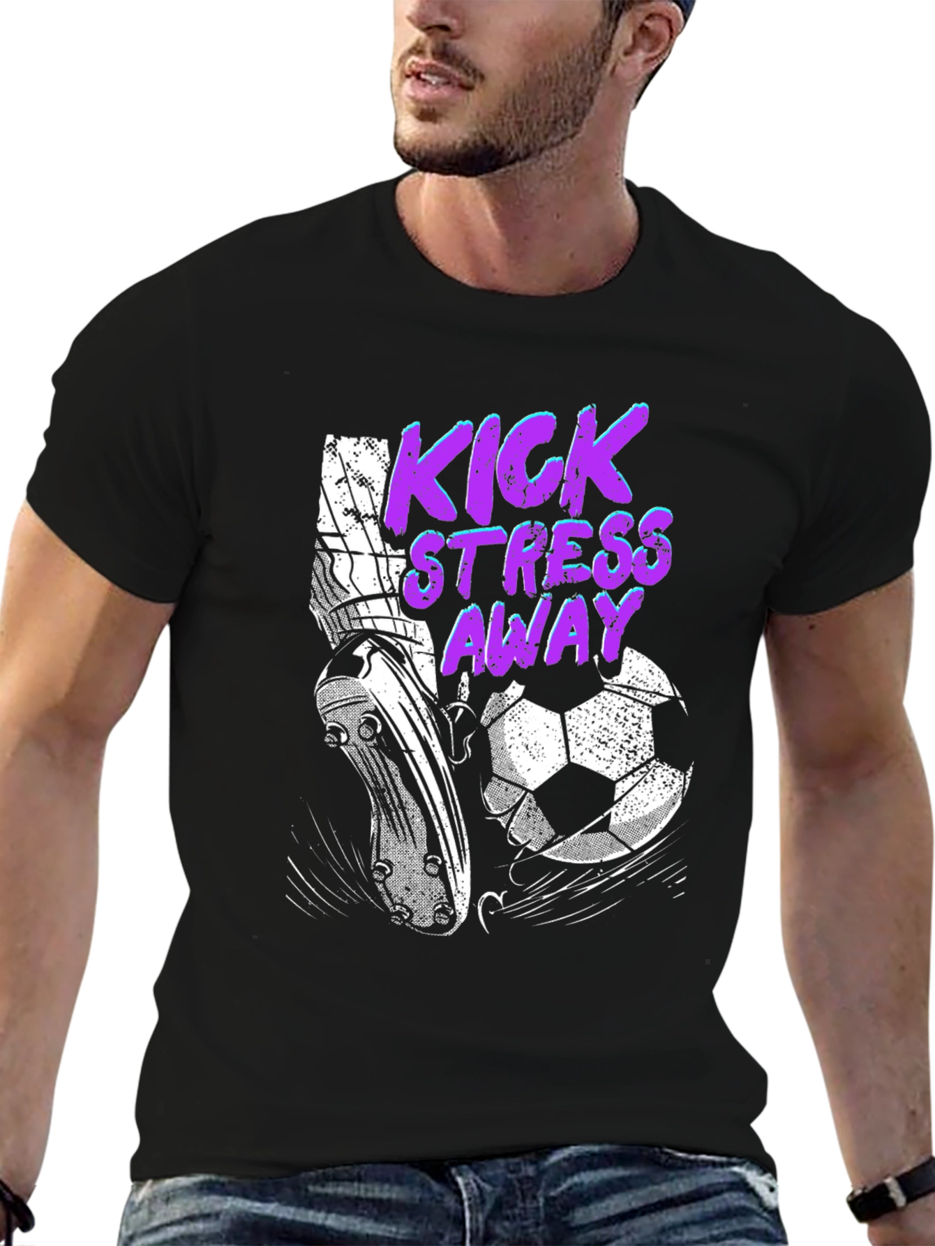 Kick Stress Away Soccer T-Shirt