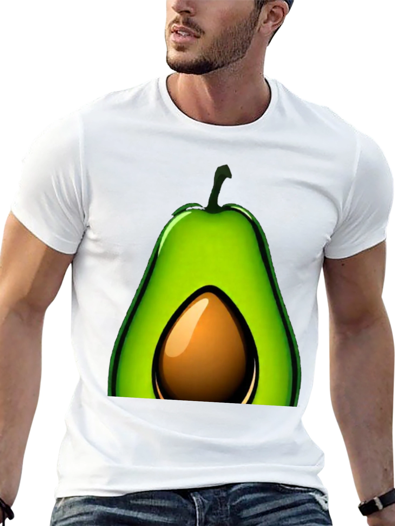 Avocado Graphic T-Shirt - Black Casual Tee