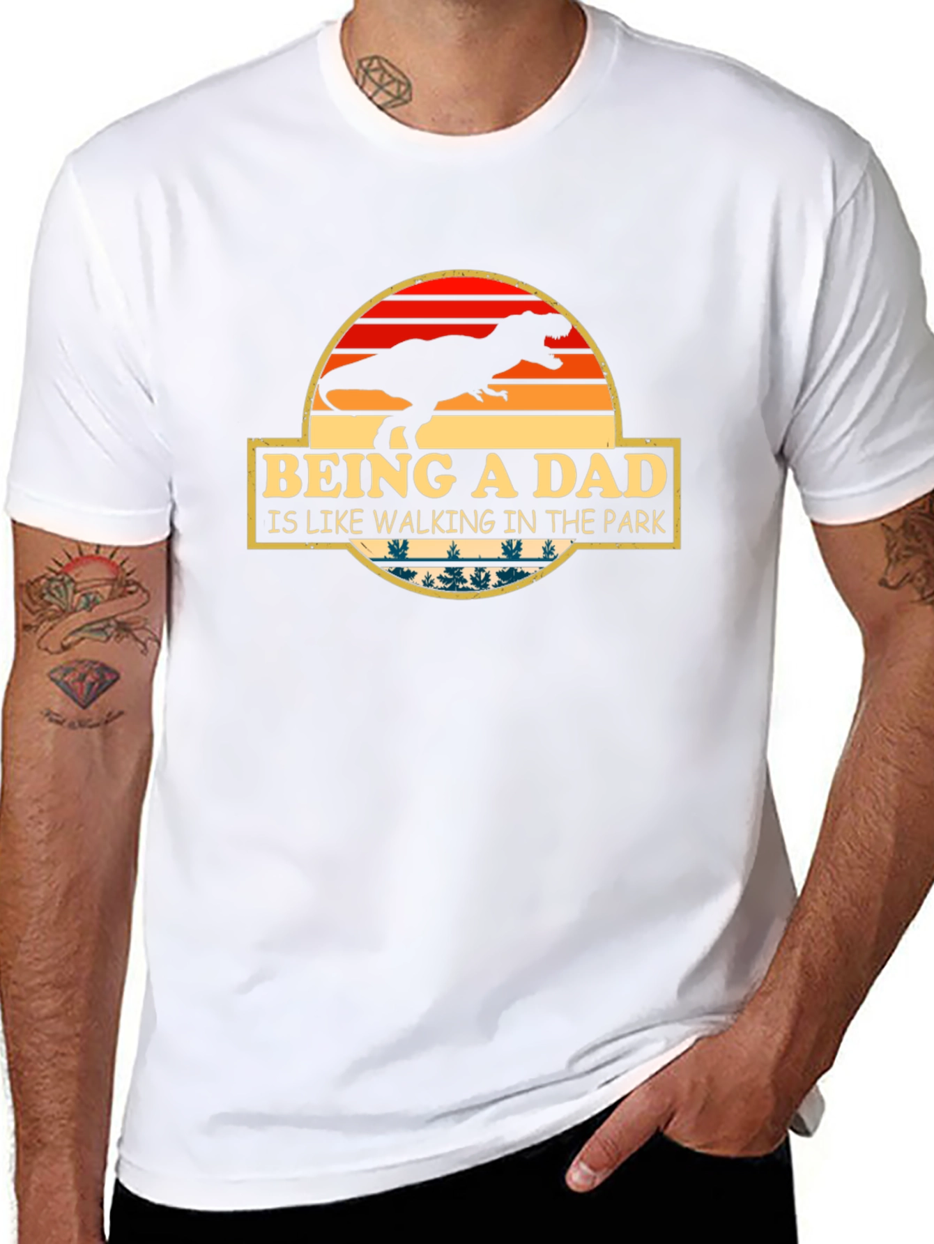 Being a Dad T-Rex T-Shirt