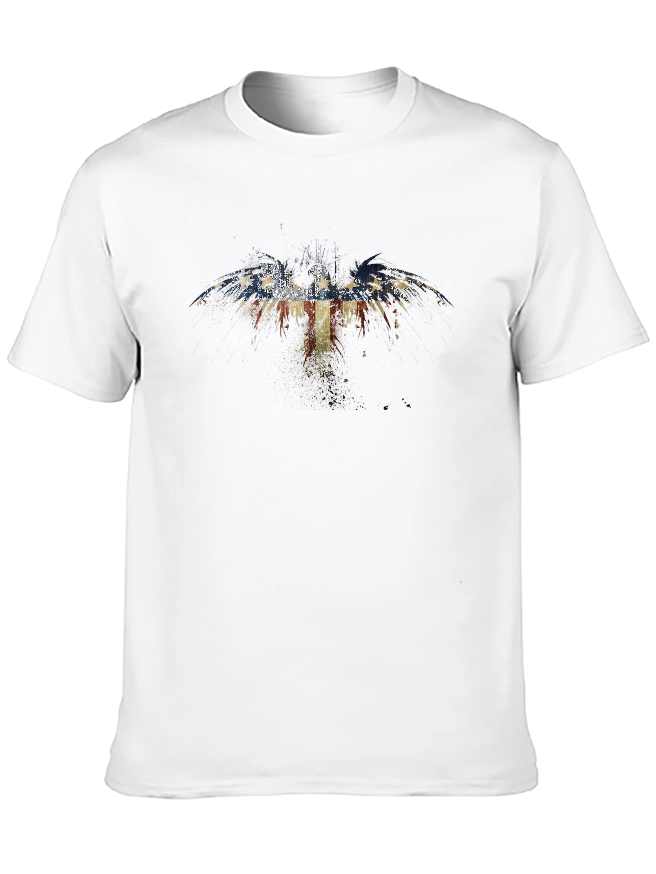 American Flag Eagle Graphic Black T-Shirt