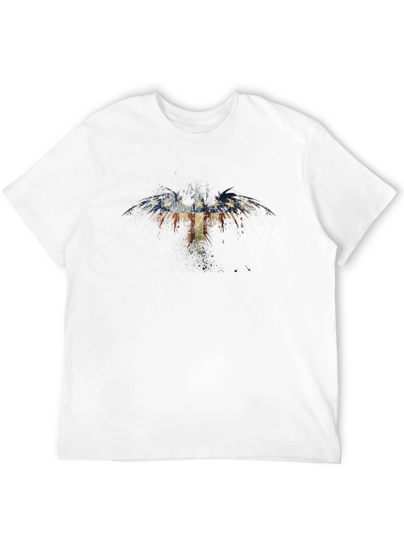 American Flag Eagle Graphic Black T-Shirt