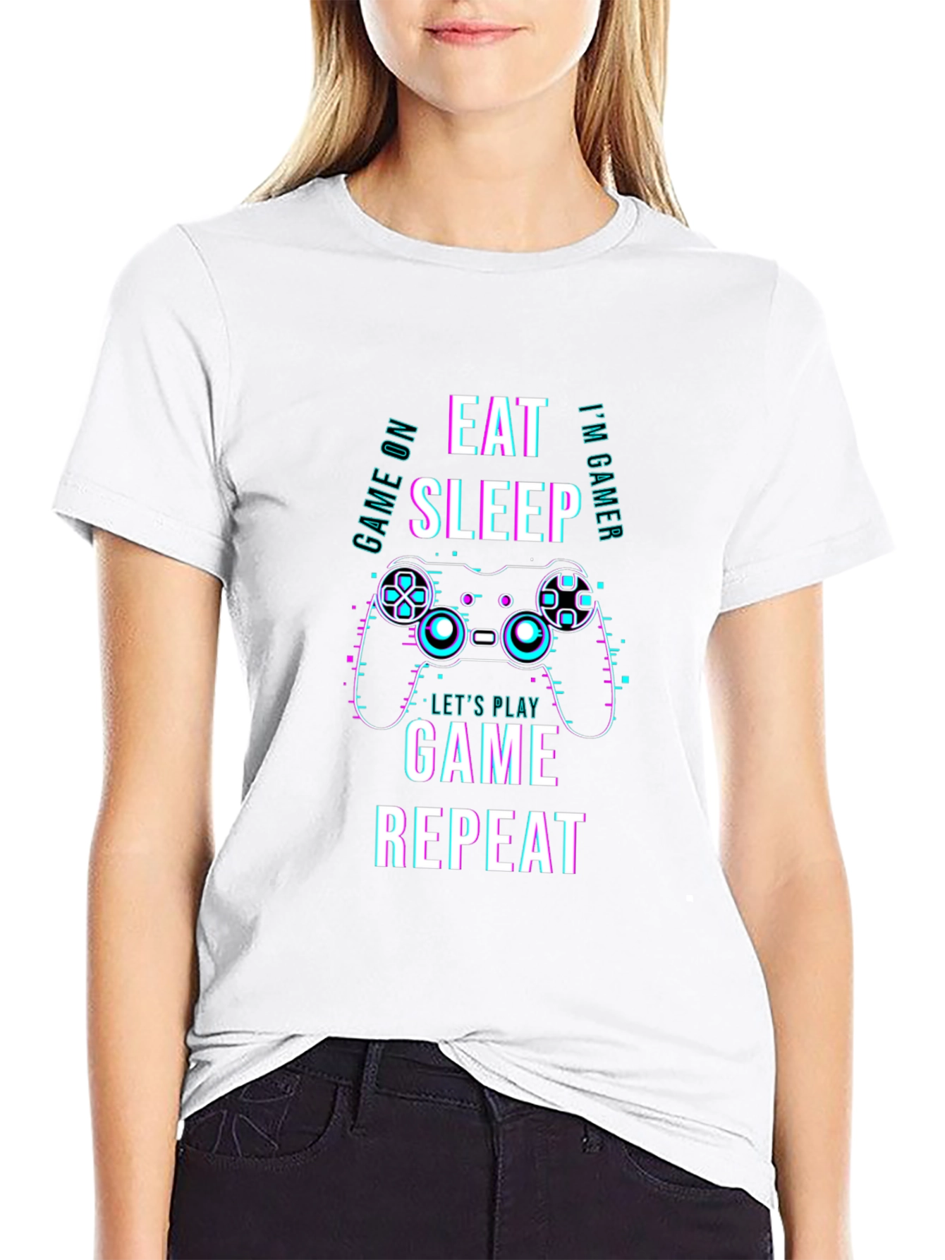 Eat Sleep Game Repeat T-Shirt - Gamer Apparel