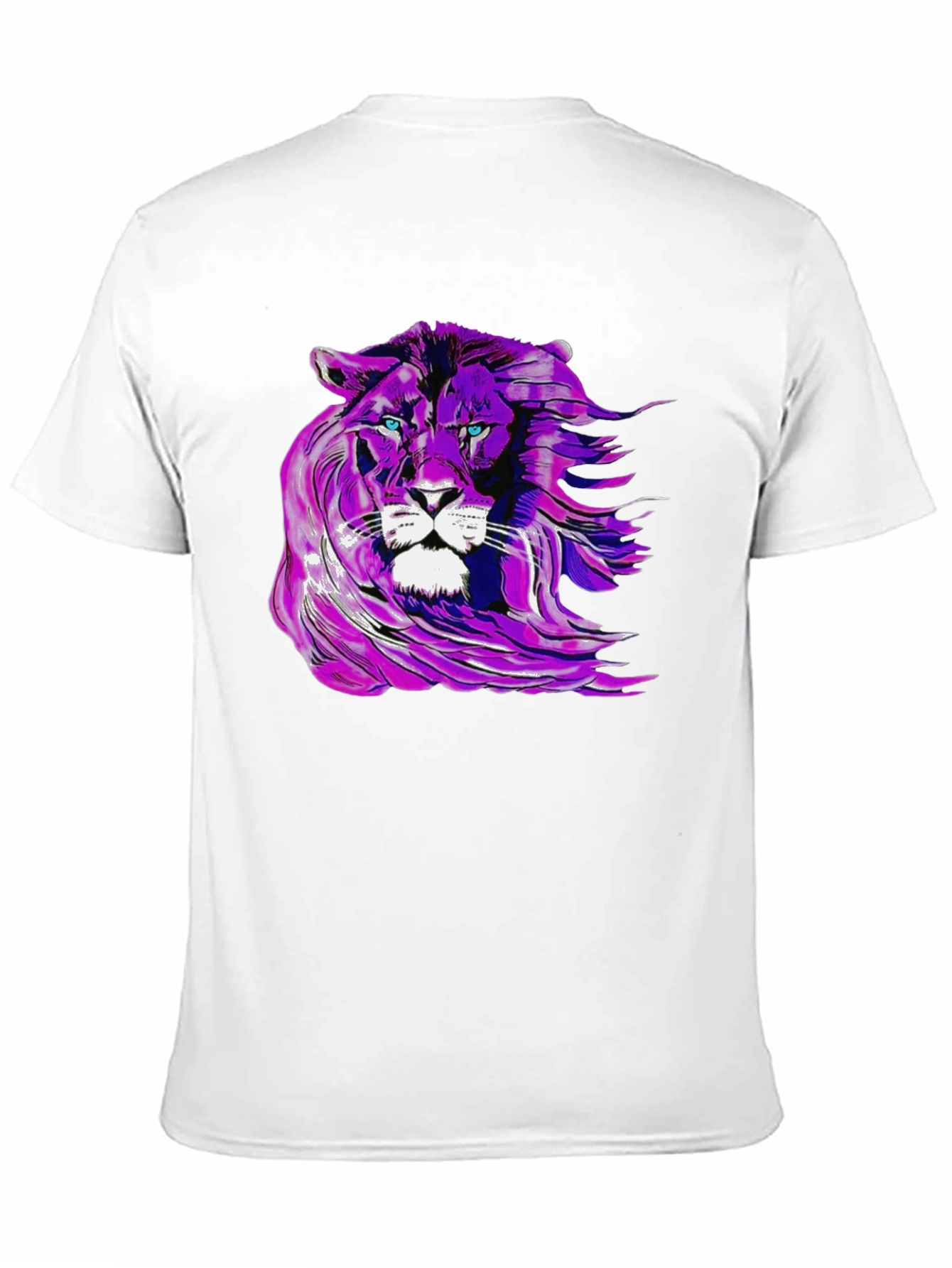 Purple Lion Graphic Tee - Unique Mens T-Shirt
