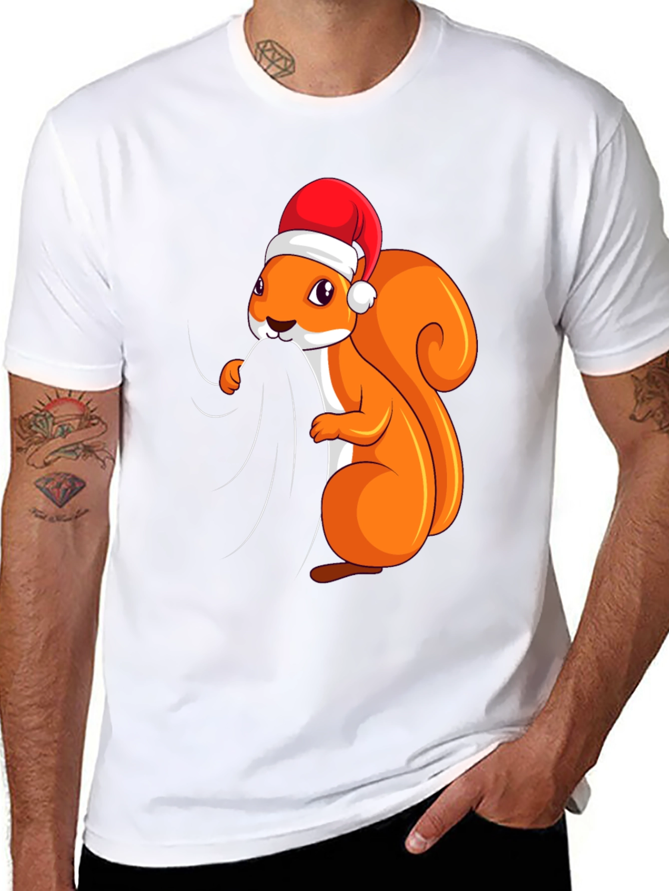 Festive Squirrel Graphic Tee