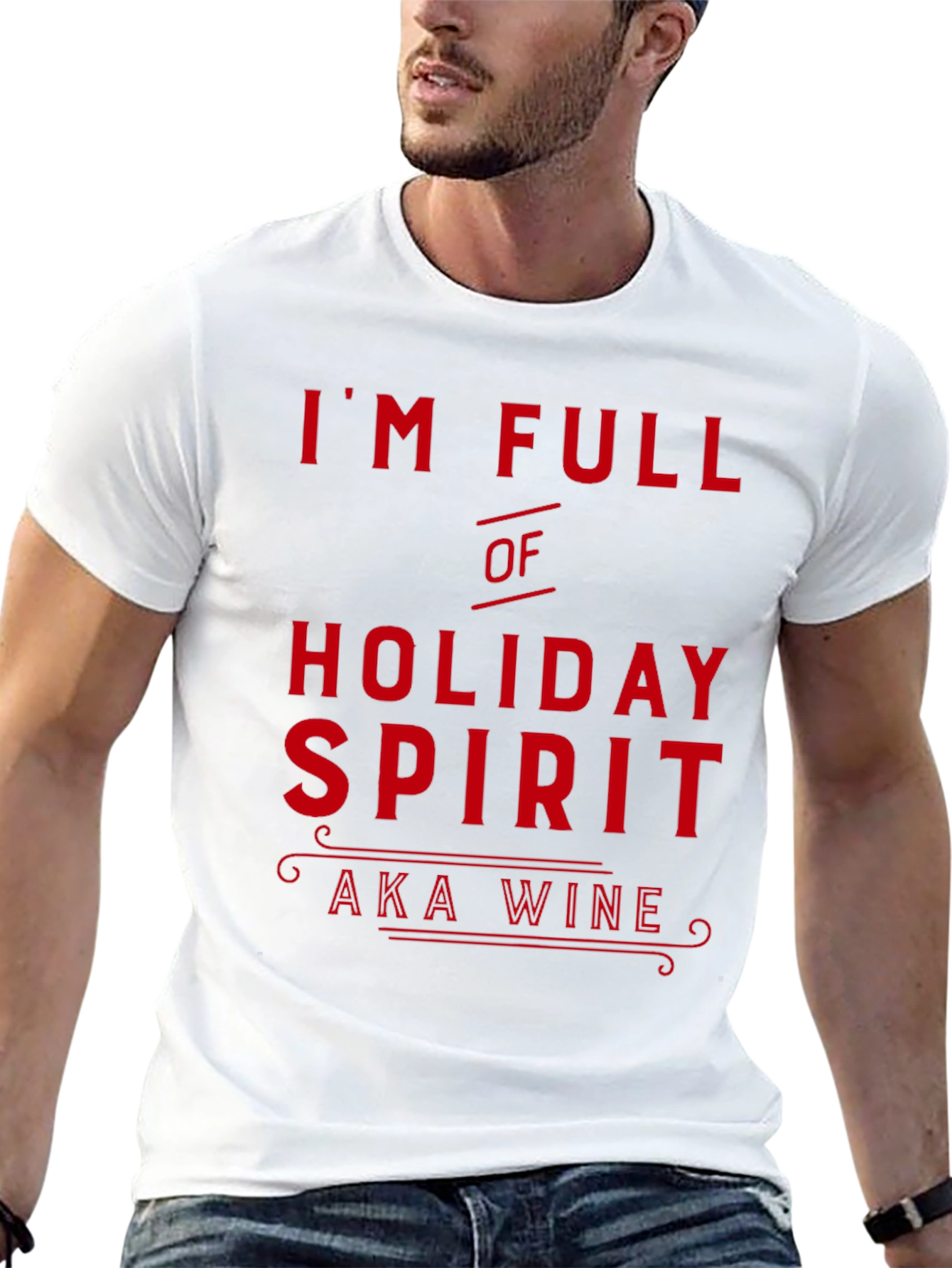 Holiday Spirit Wine Lover Black T-Shirt