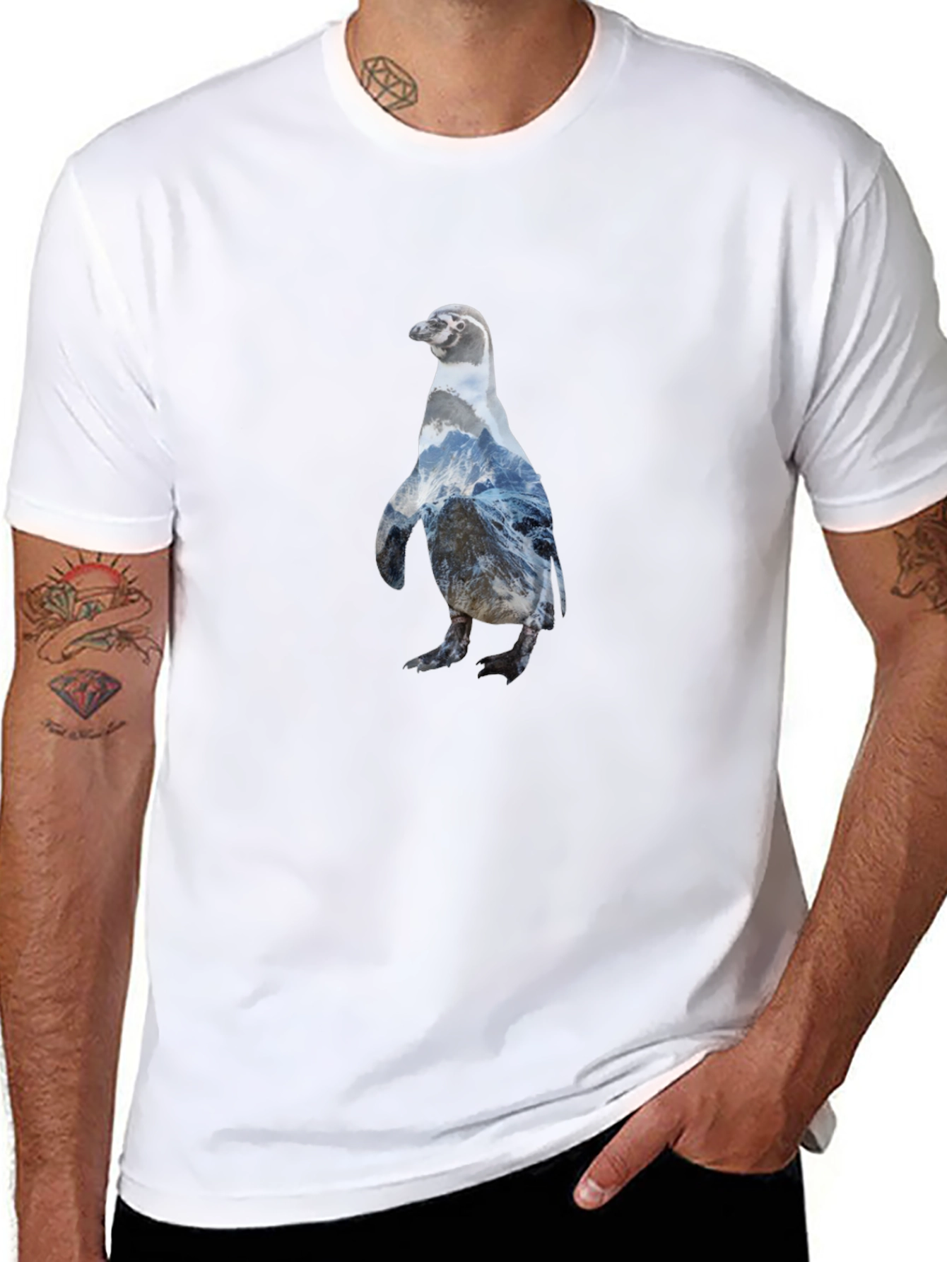 Penguin Graphic Black T-Shirt