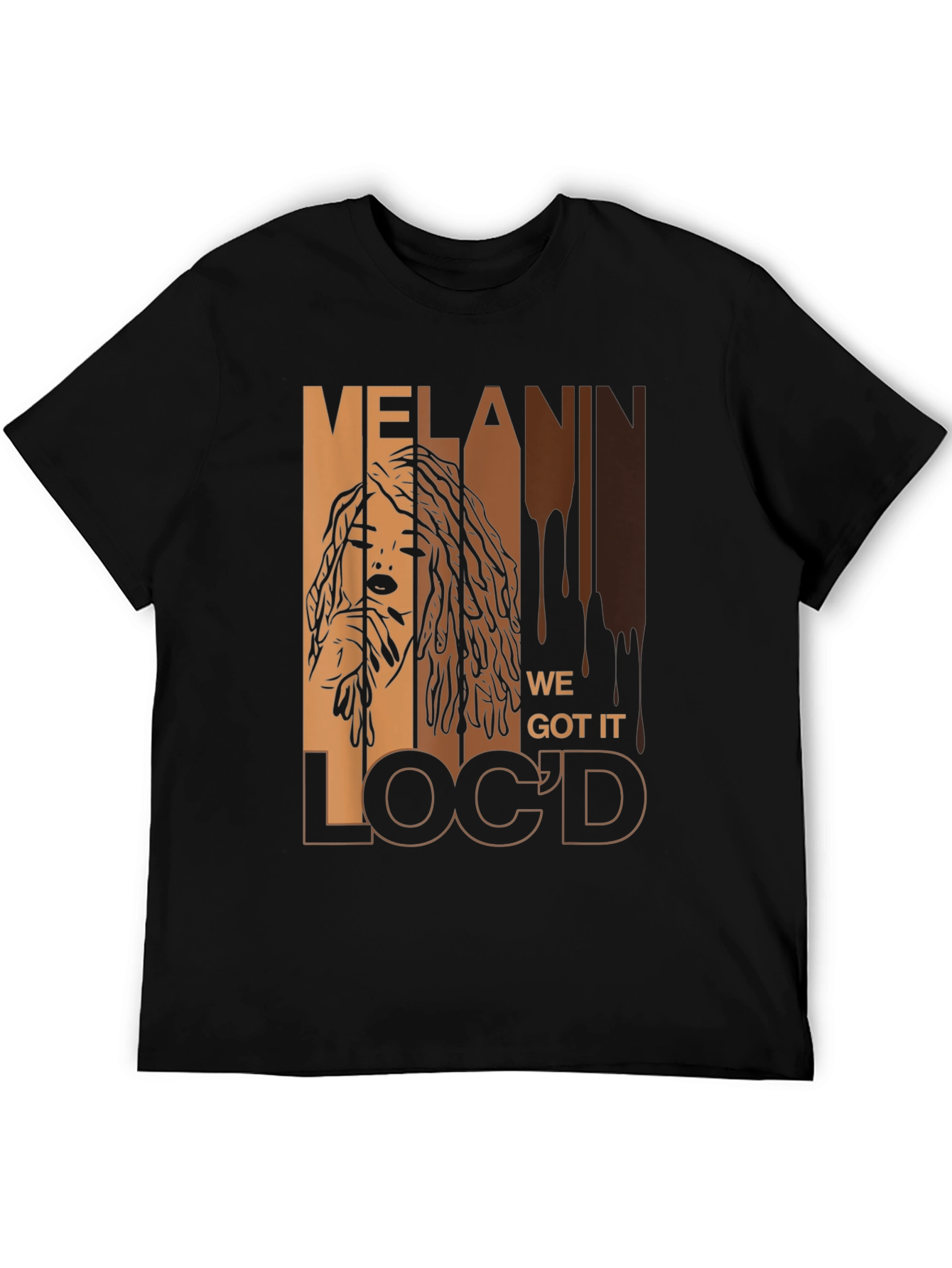 Melanin Locd T-Shirt - Stylish Black Pride Tee