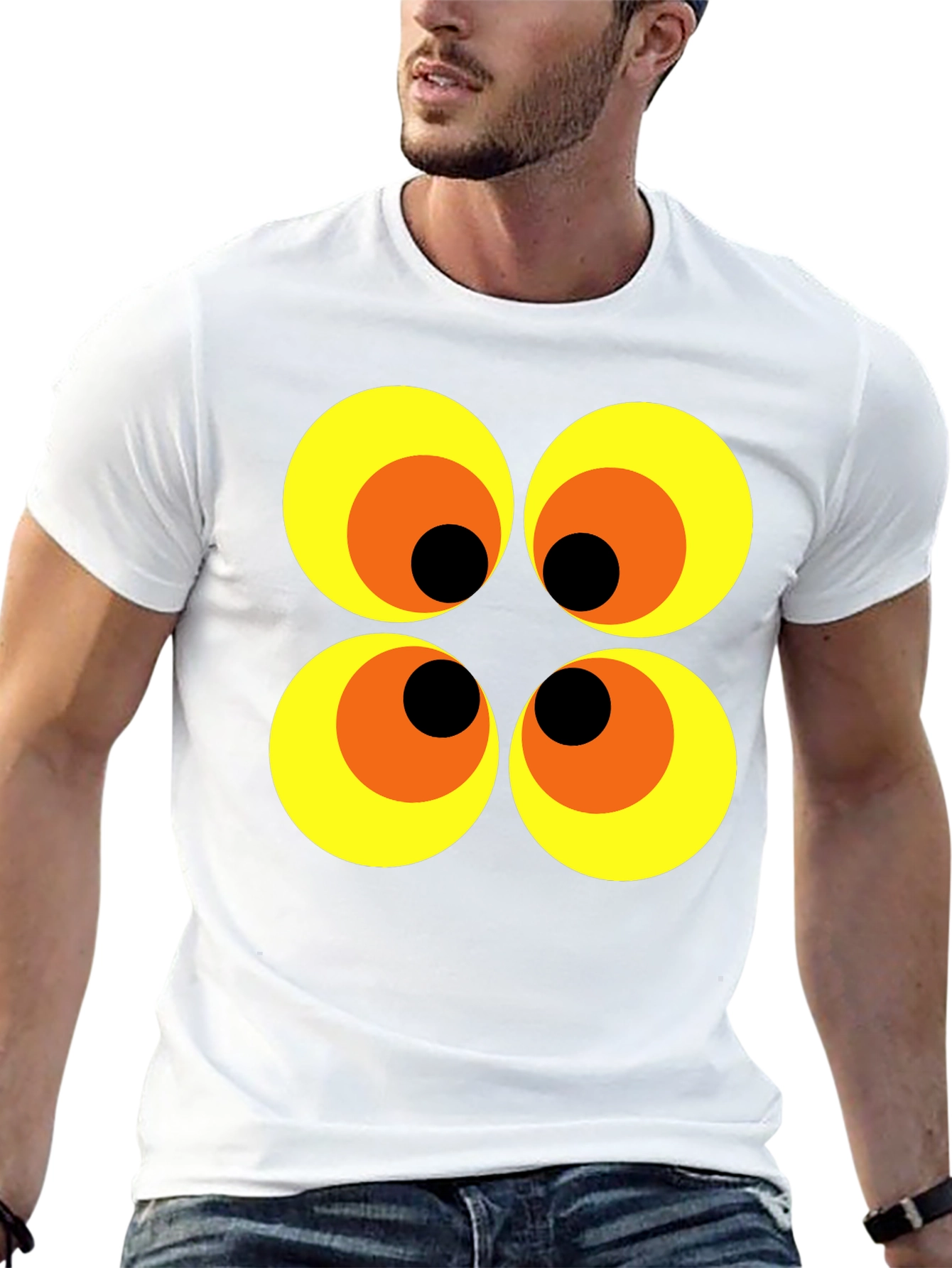Retro Mod Circles Graphic Tee - Black
